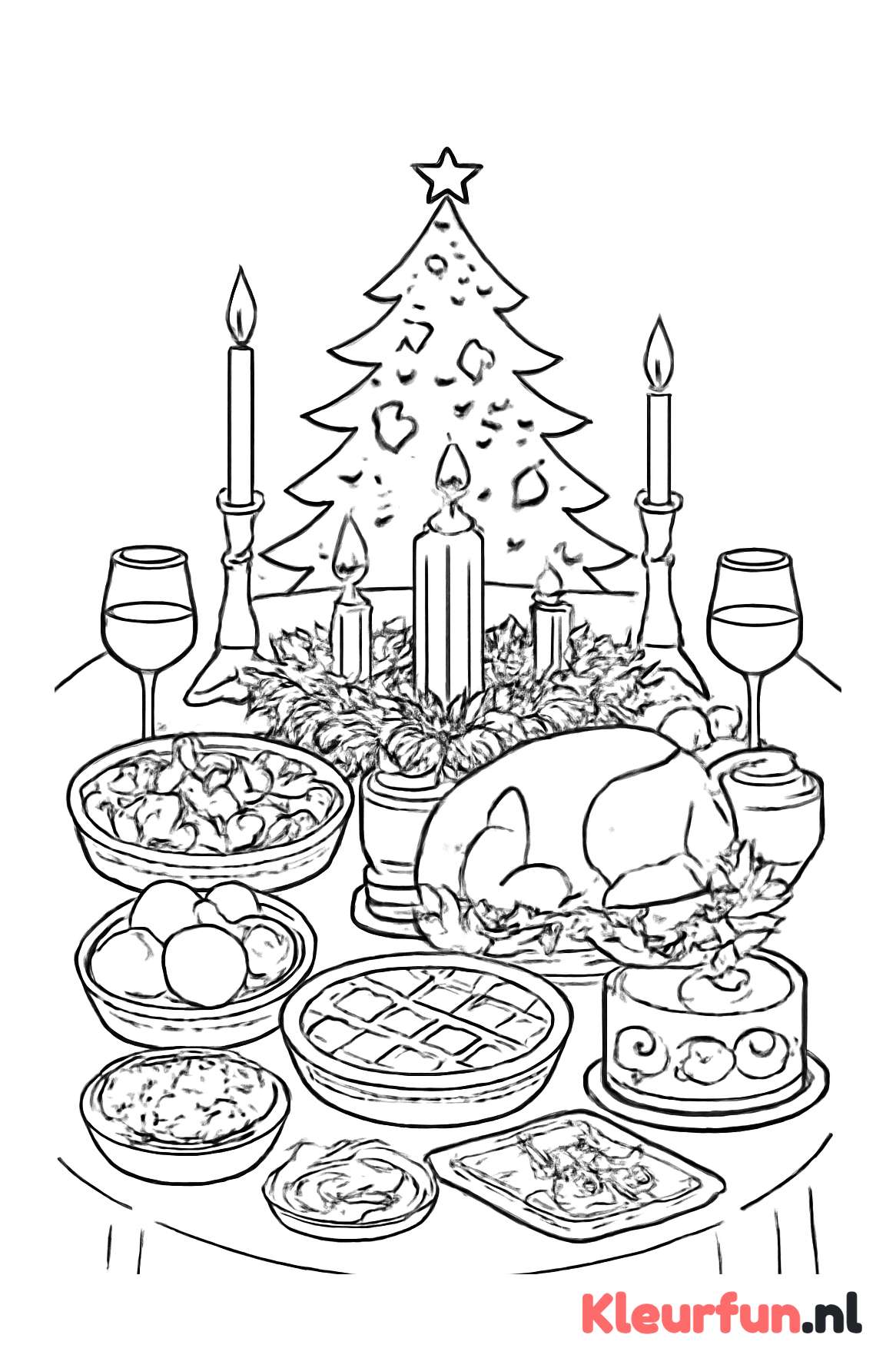Feestelijke kersttafel