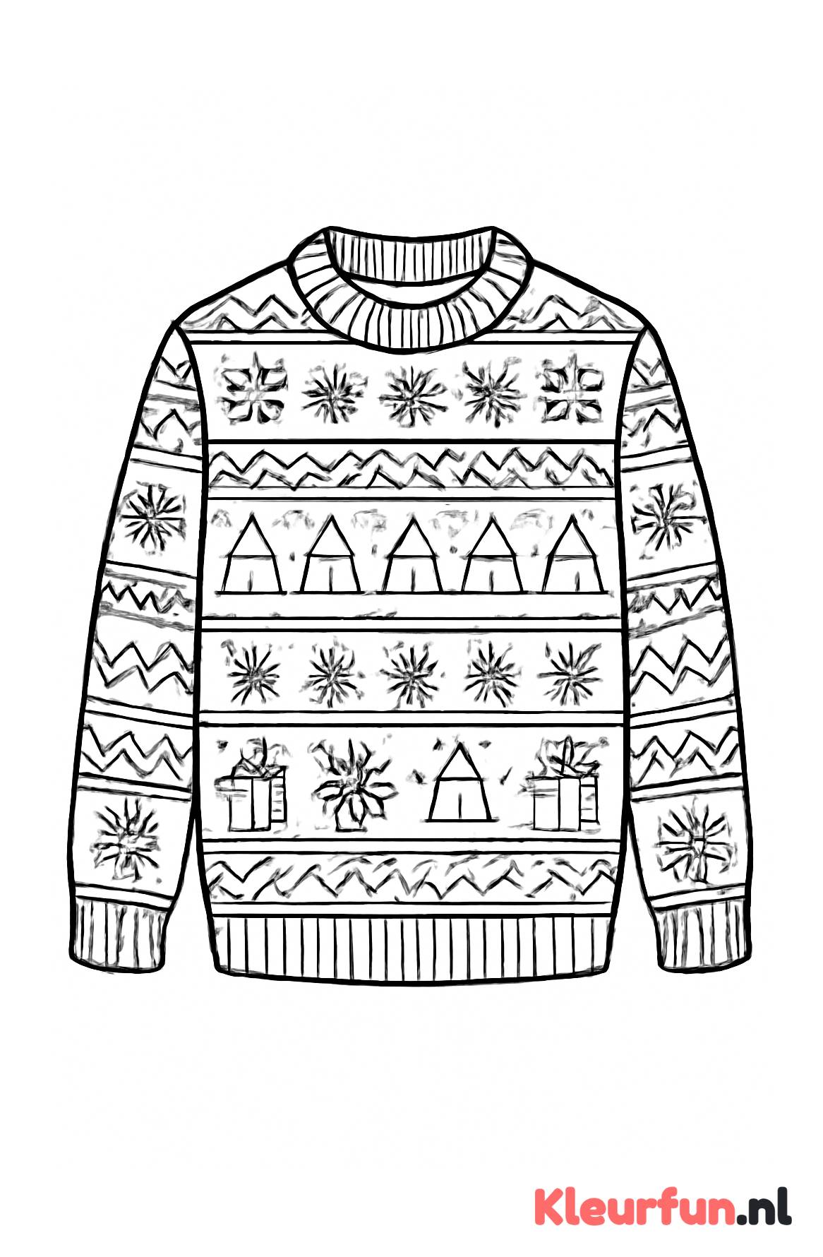 Kersttrui met Geometrische Patronen
