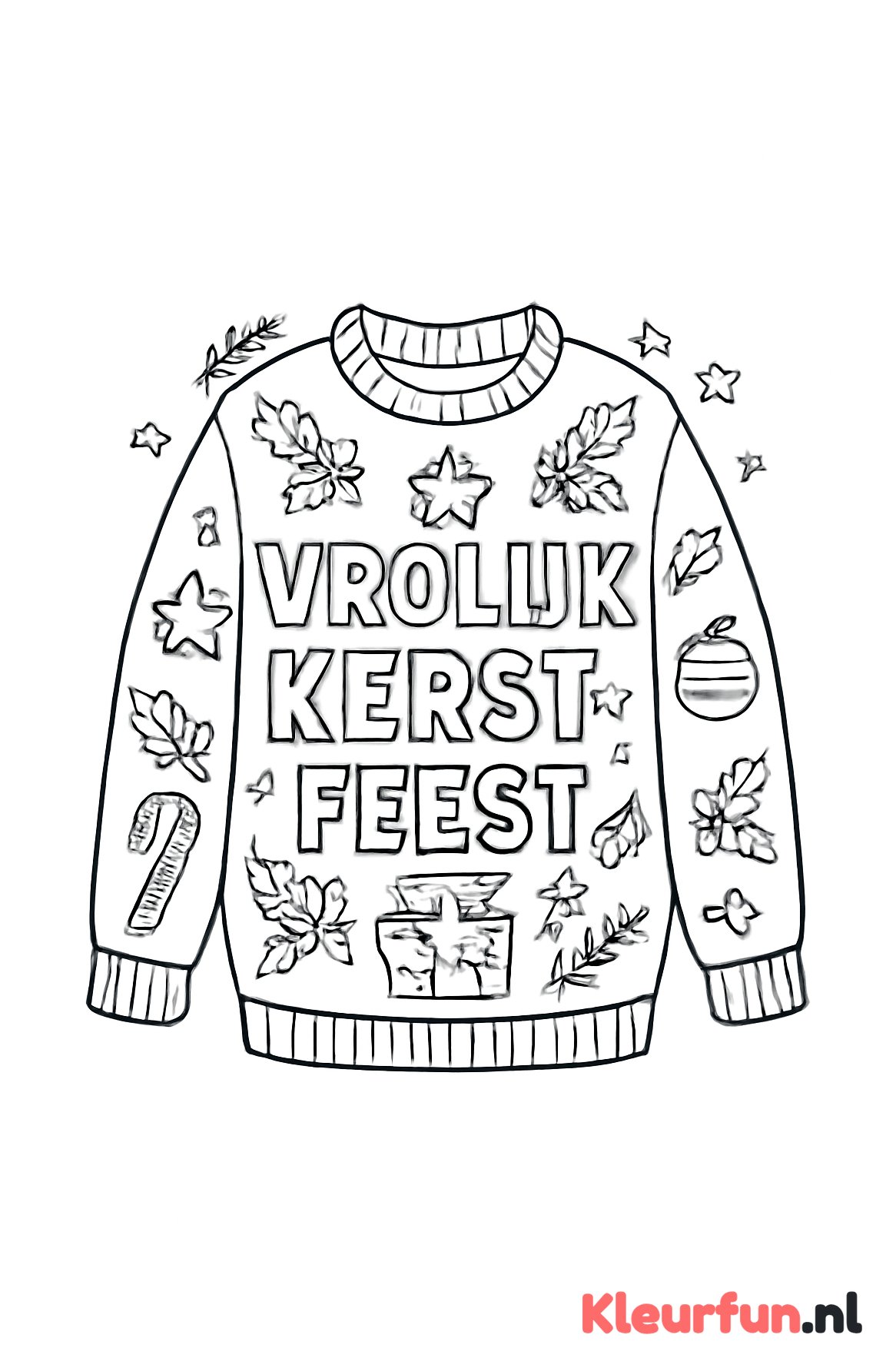 Kersttrui met 'Vrolijk Kerstfeest'
