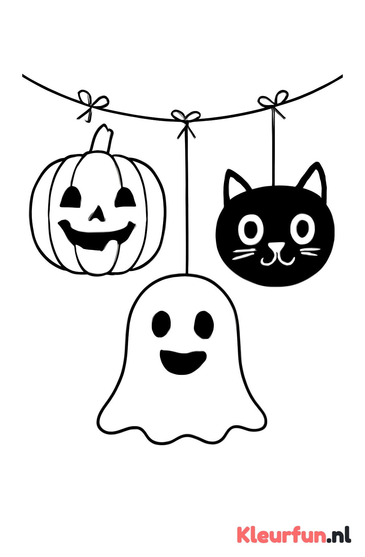 Ketting van drie Halloween maskers