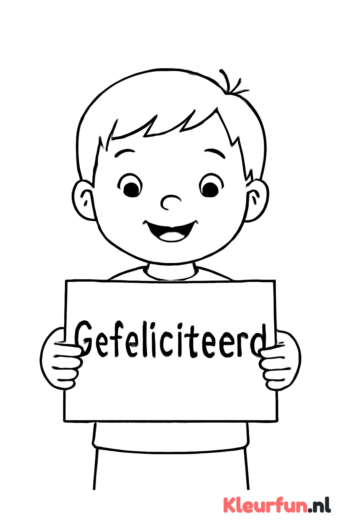 Kind met verjaardagskaart