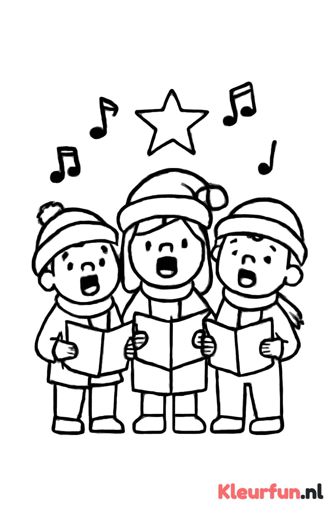 Kinderen kerstliedjes zingen