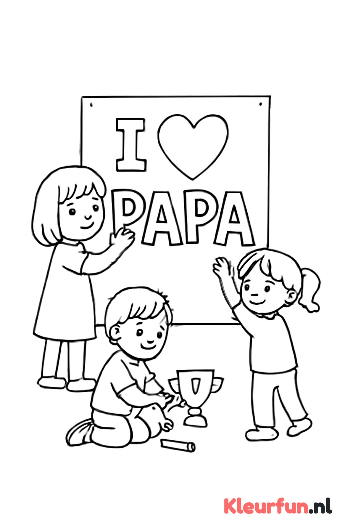 Kinderen maken poster