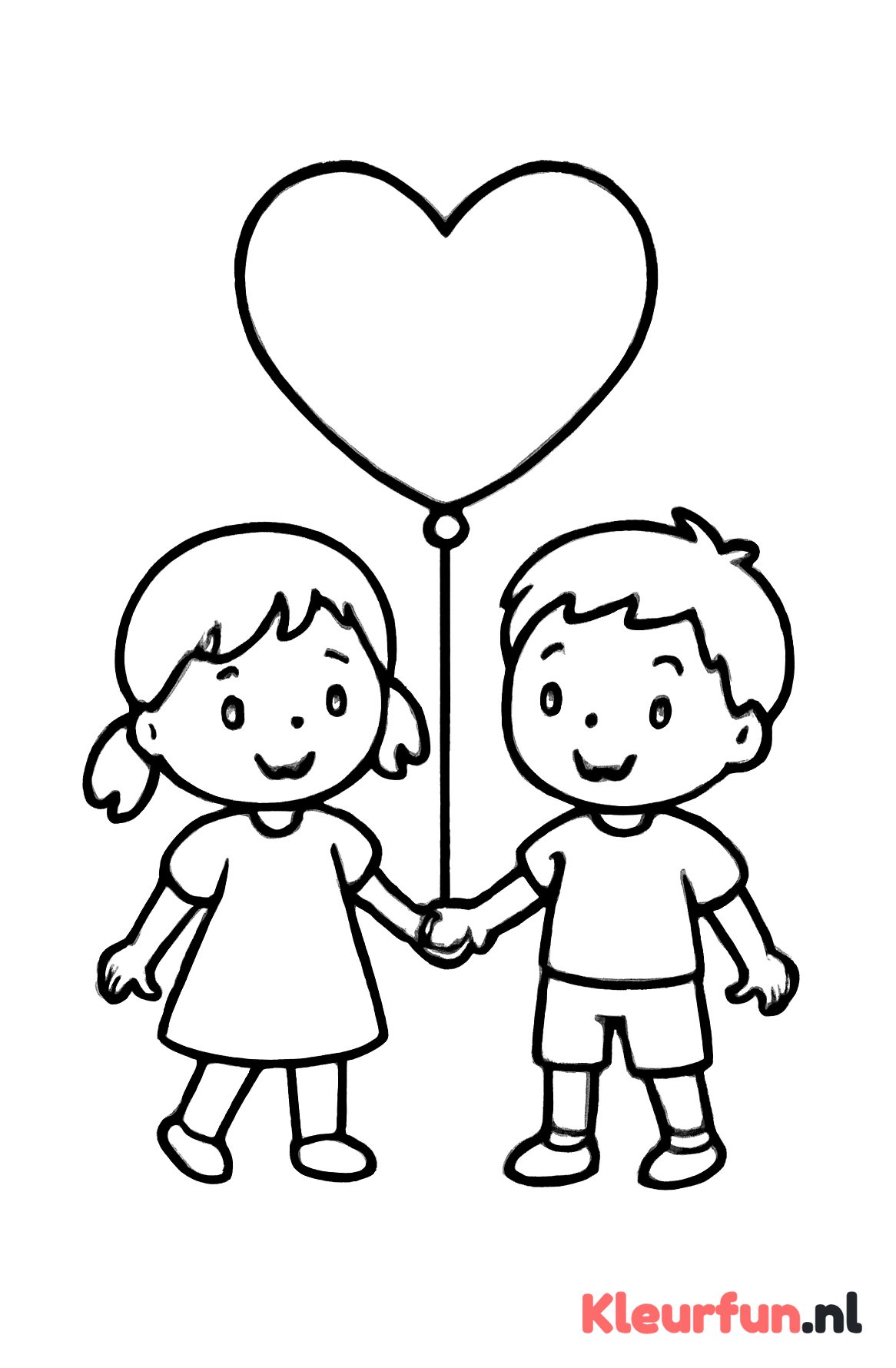 Kinderen met hartballon