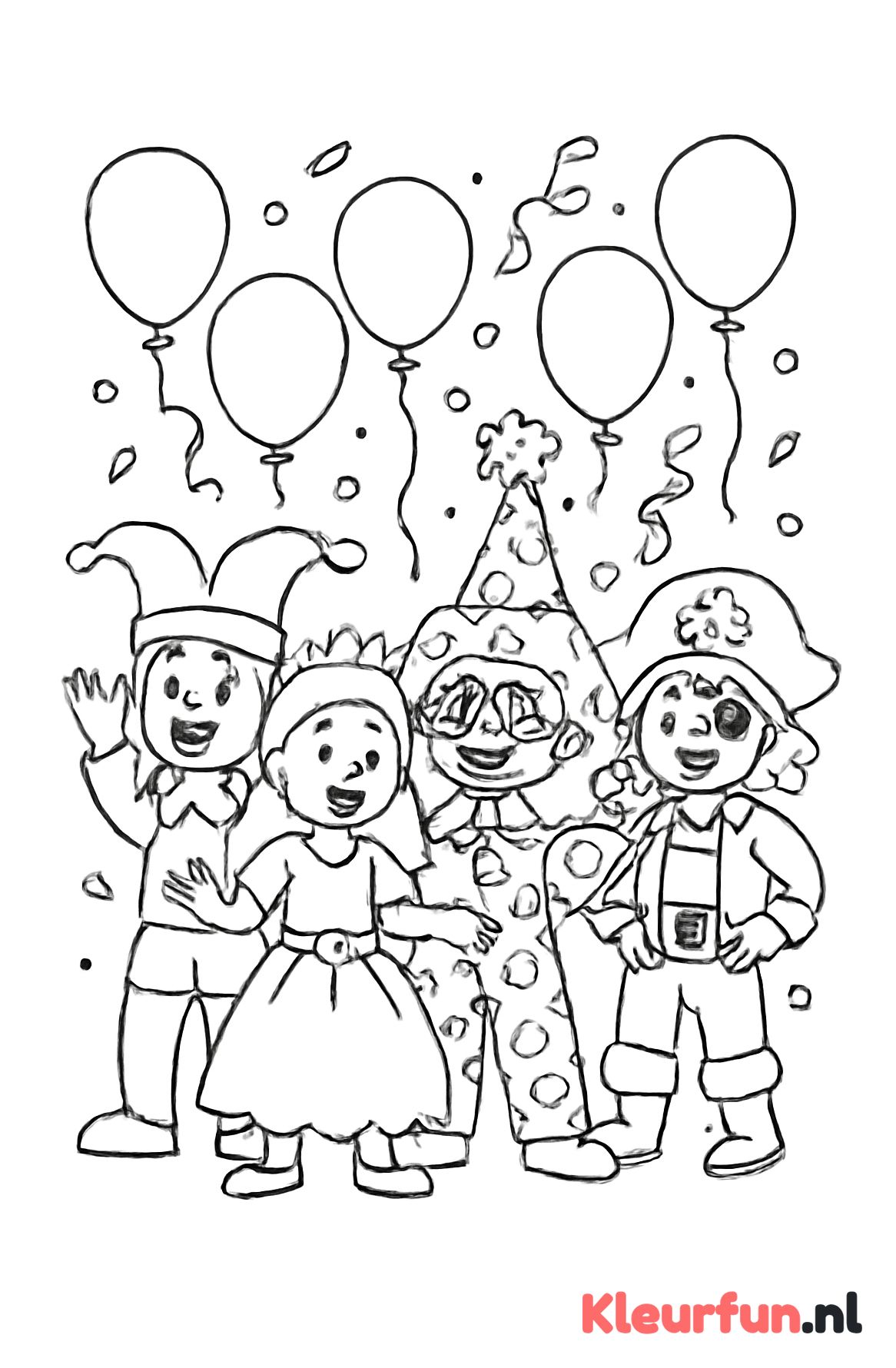 Kinderfeest met carnavalskostuums
