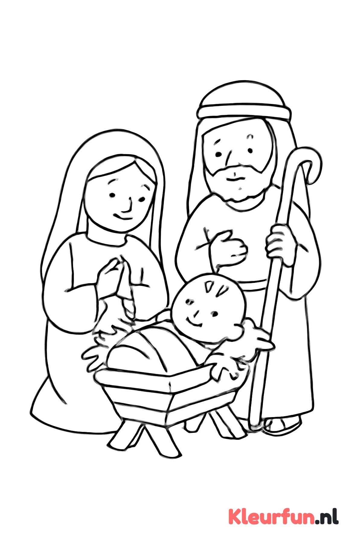 Kindje Jezus in de kribbe