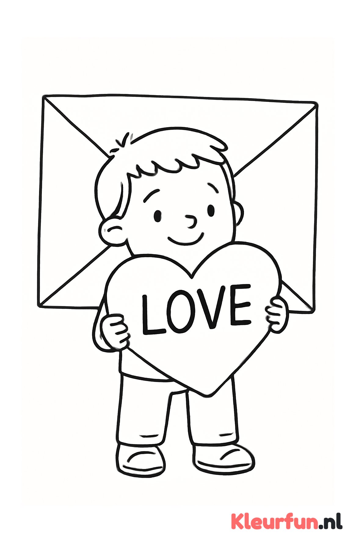 Kleuter met liefdesbrief