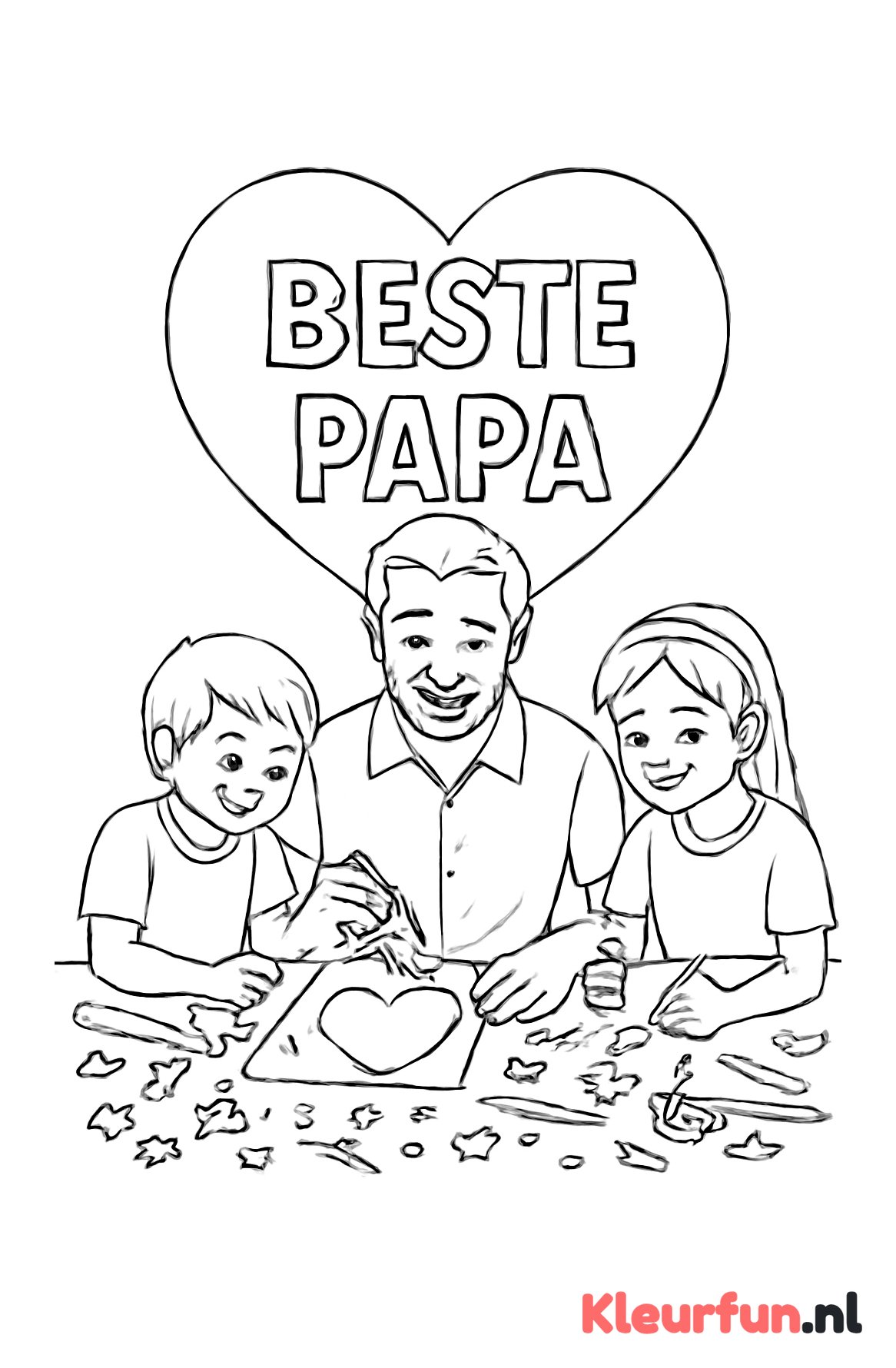 Samen knutselen voor Papa