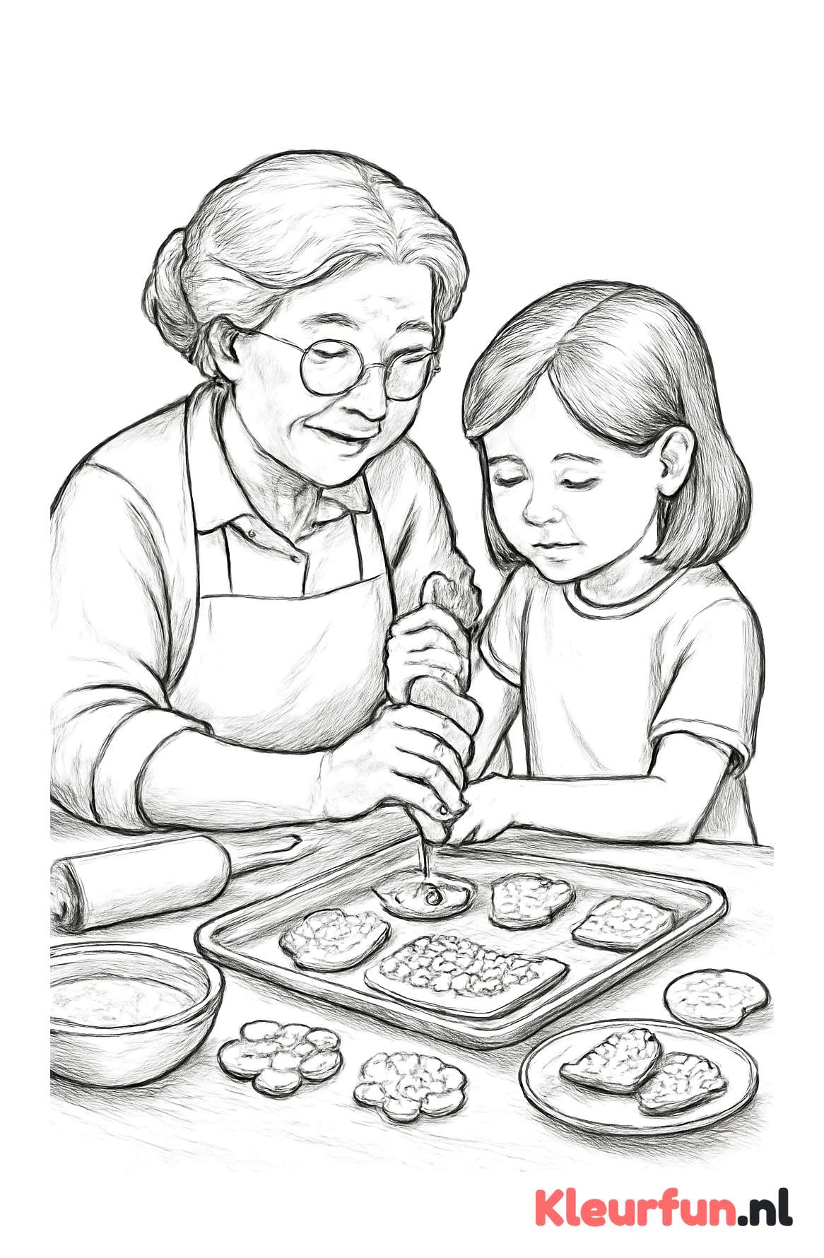 Koekjes bakken met oma voor moederdag