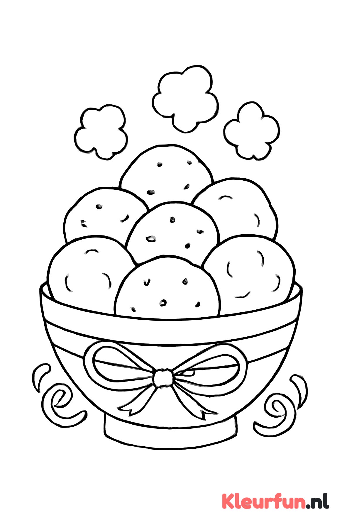 Kom met oliebollen en feestelijke linten