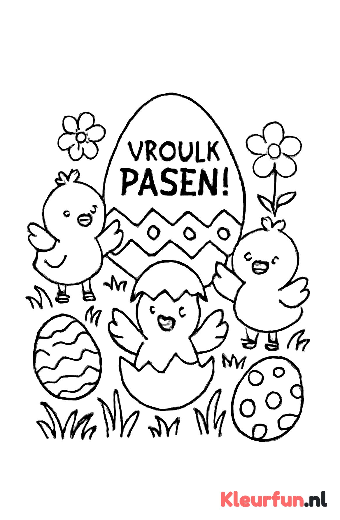 Paaskuikentjes in de weide