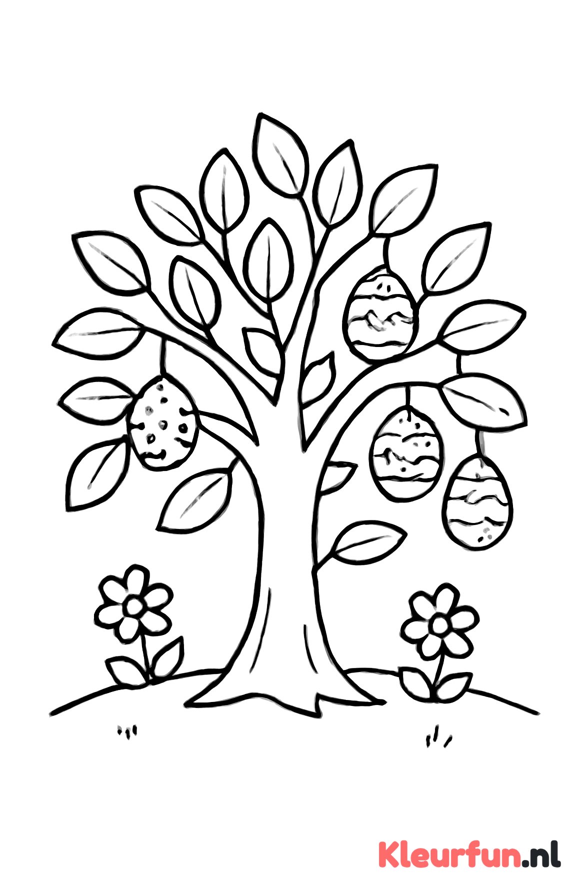 Lenteboom met paaseieren