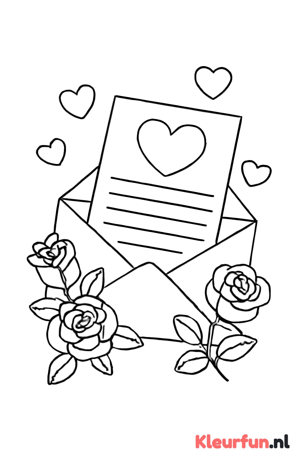 Liefdesbrief in een envelop