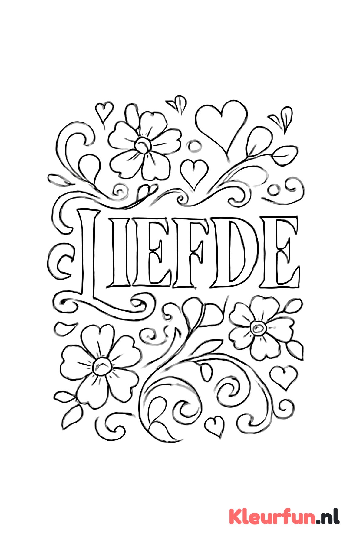 Versierde Liefdesletters met Hartjes