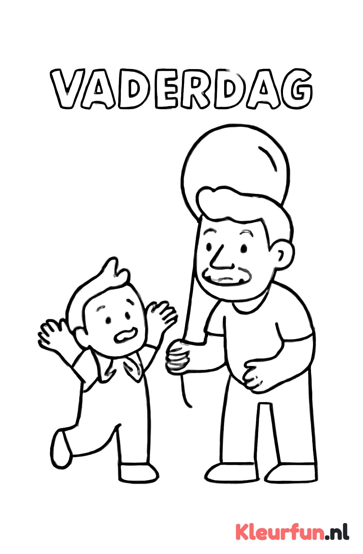 Lieve papa met ballonnen
