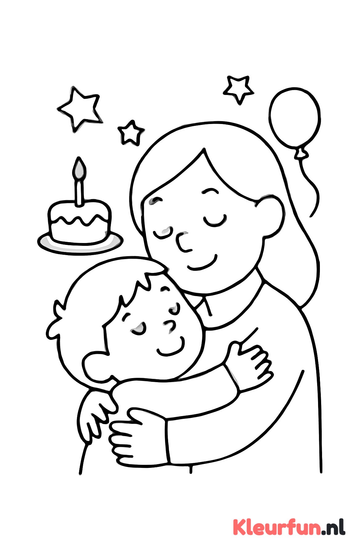 Mama en kind knuffelen