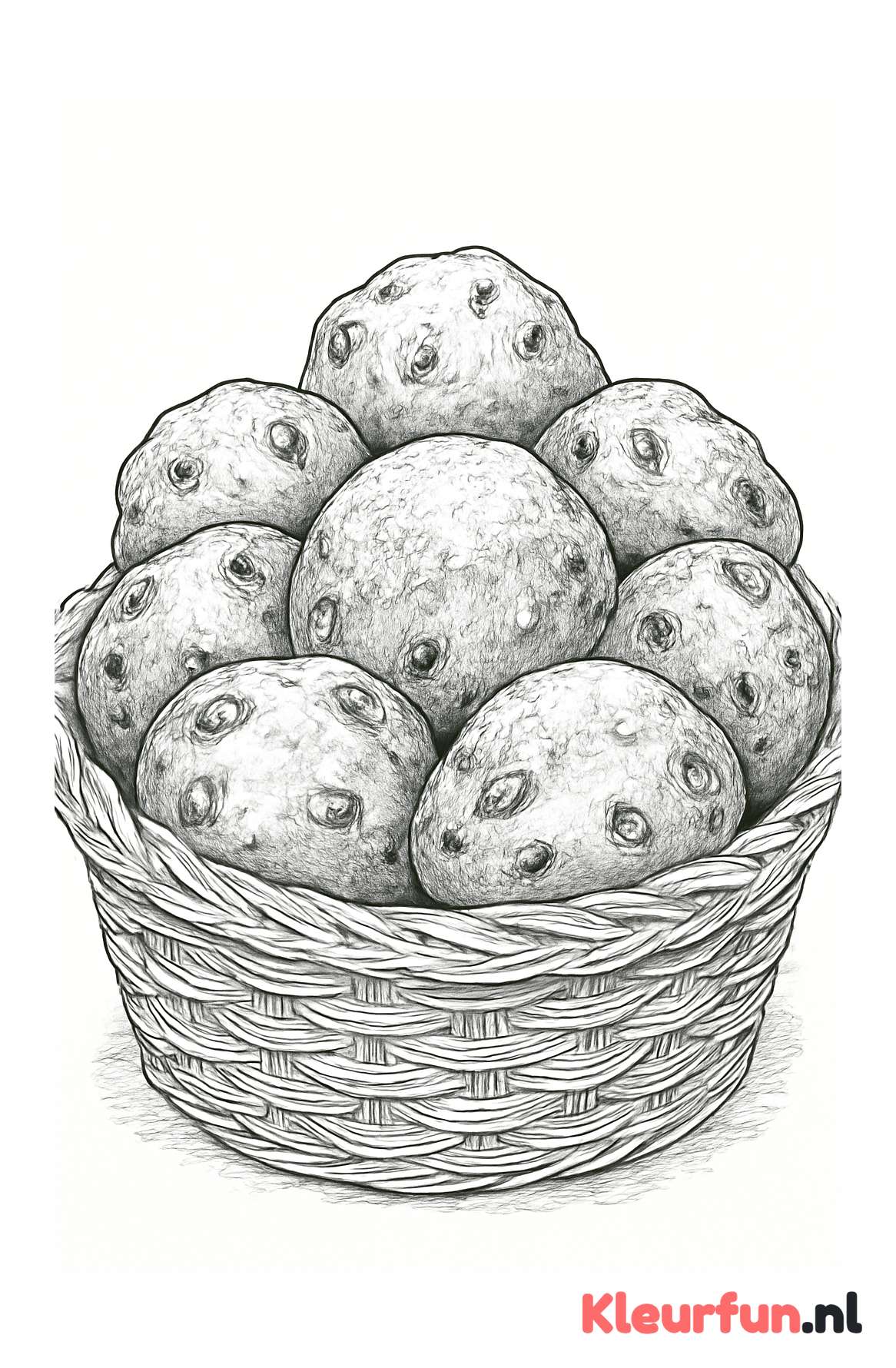 Mand vol traditionele oliebollen