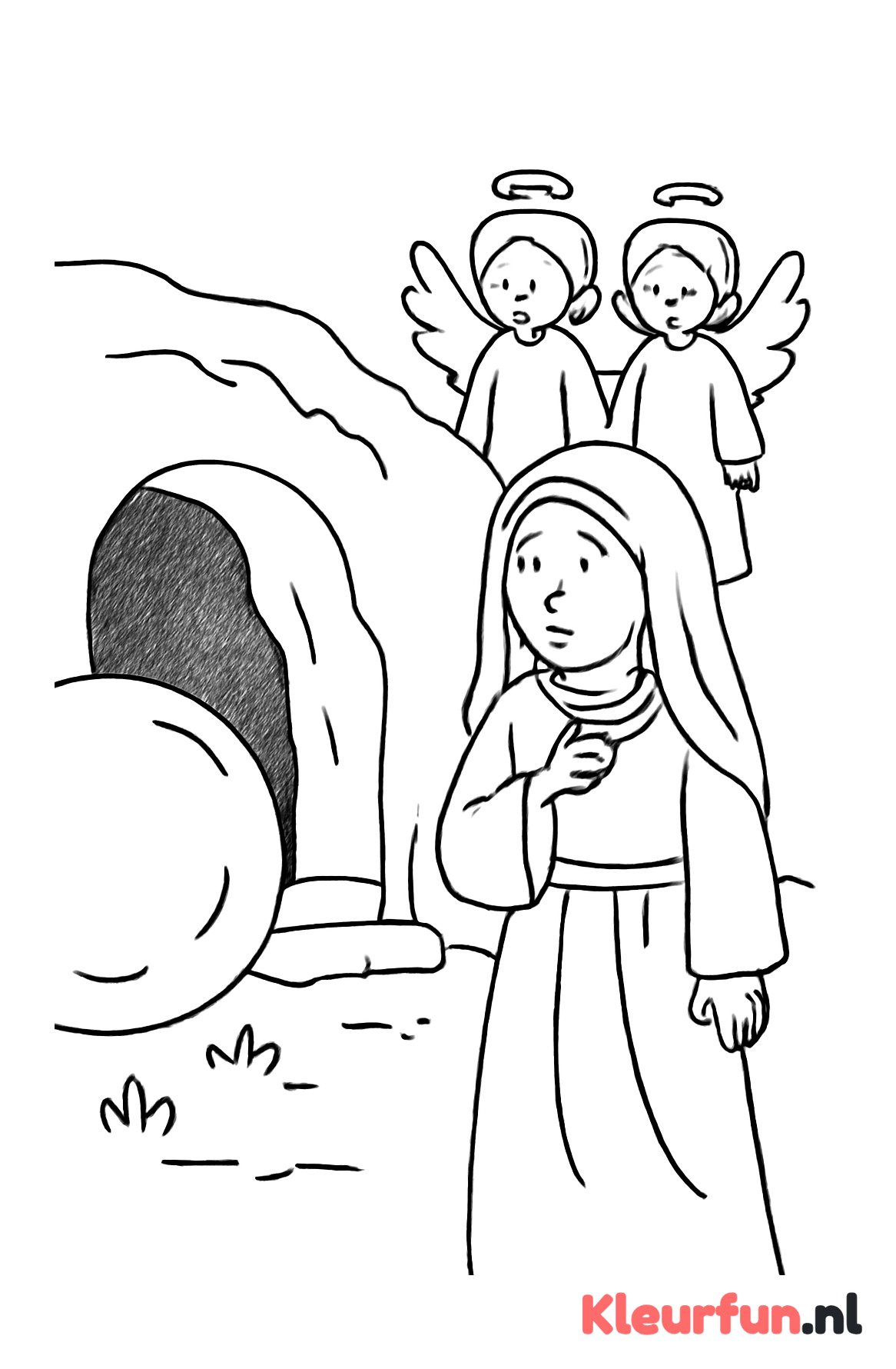 Maria Magdalena bij het lege graf