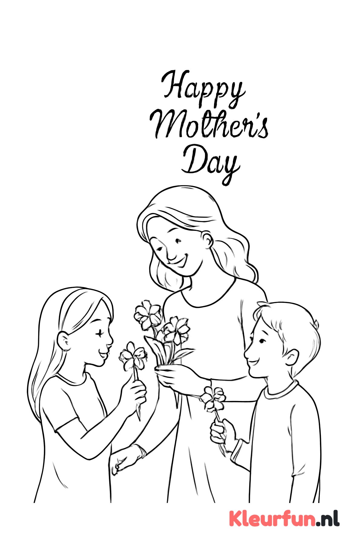 Moeder met Bloemen