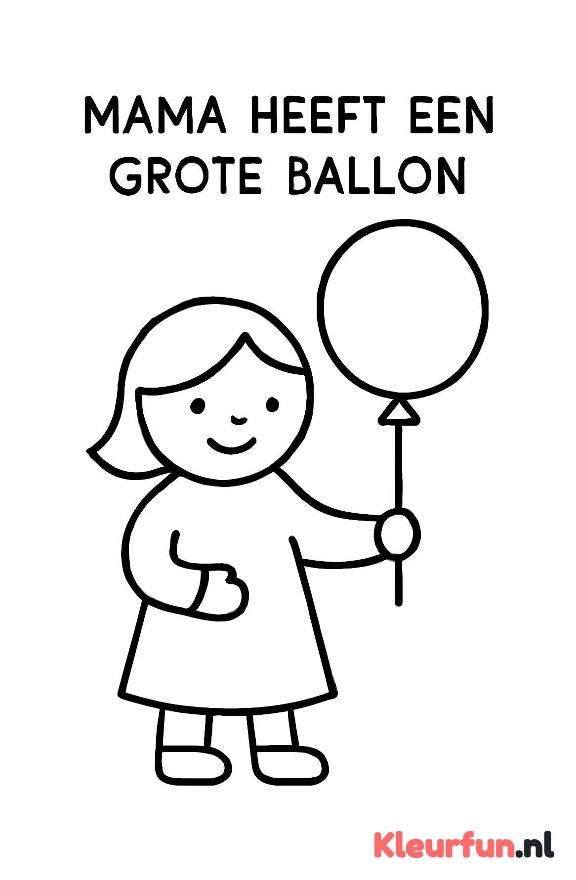 Moeder met grote ballon