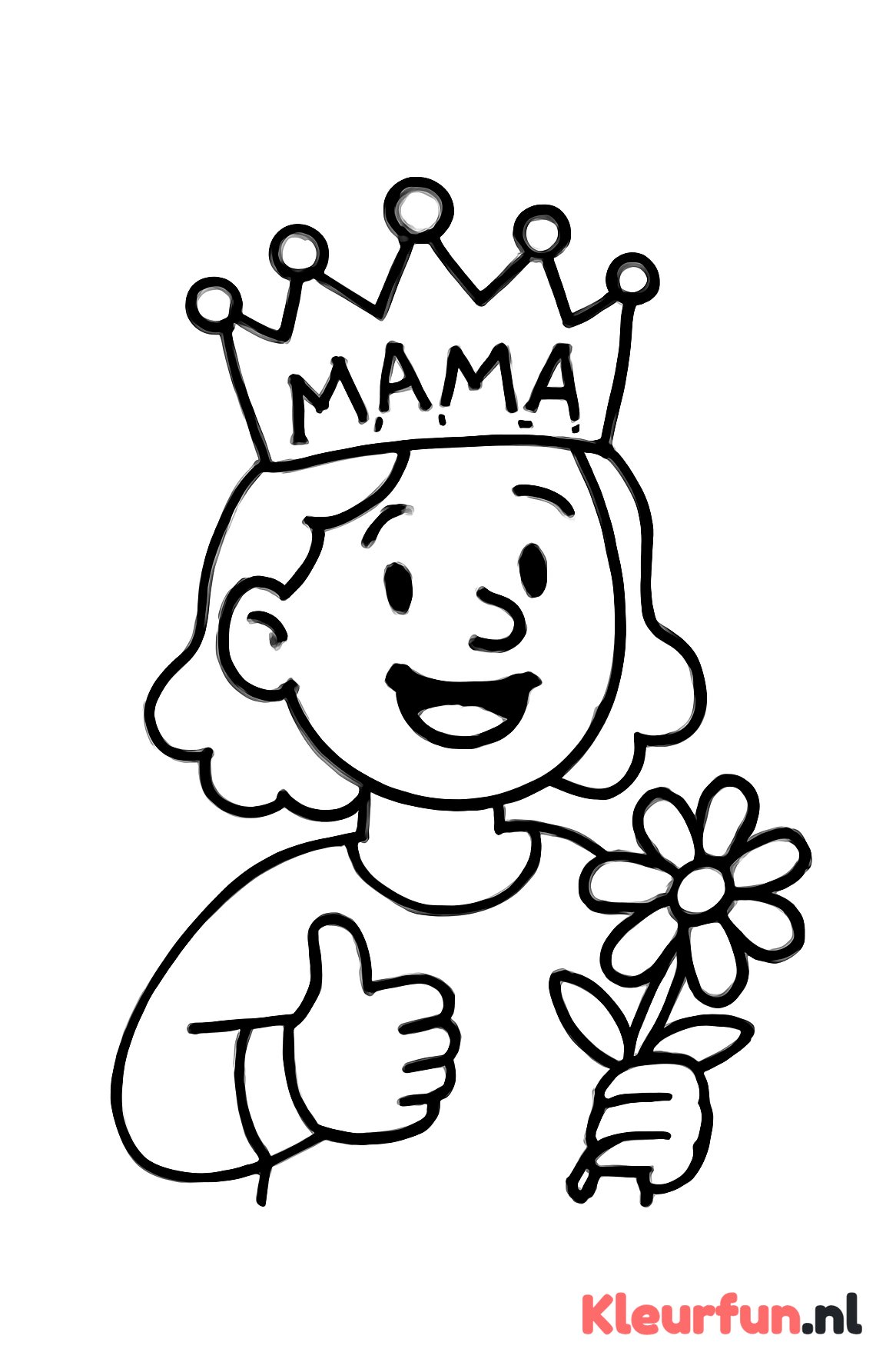 Moeder met kroon van kinderen
