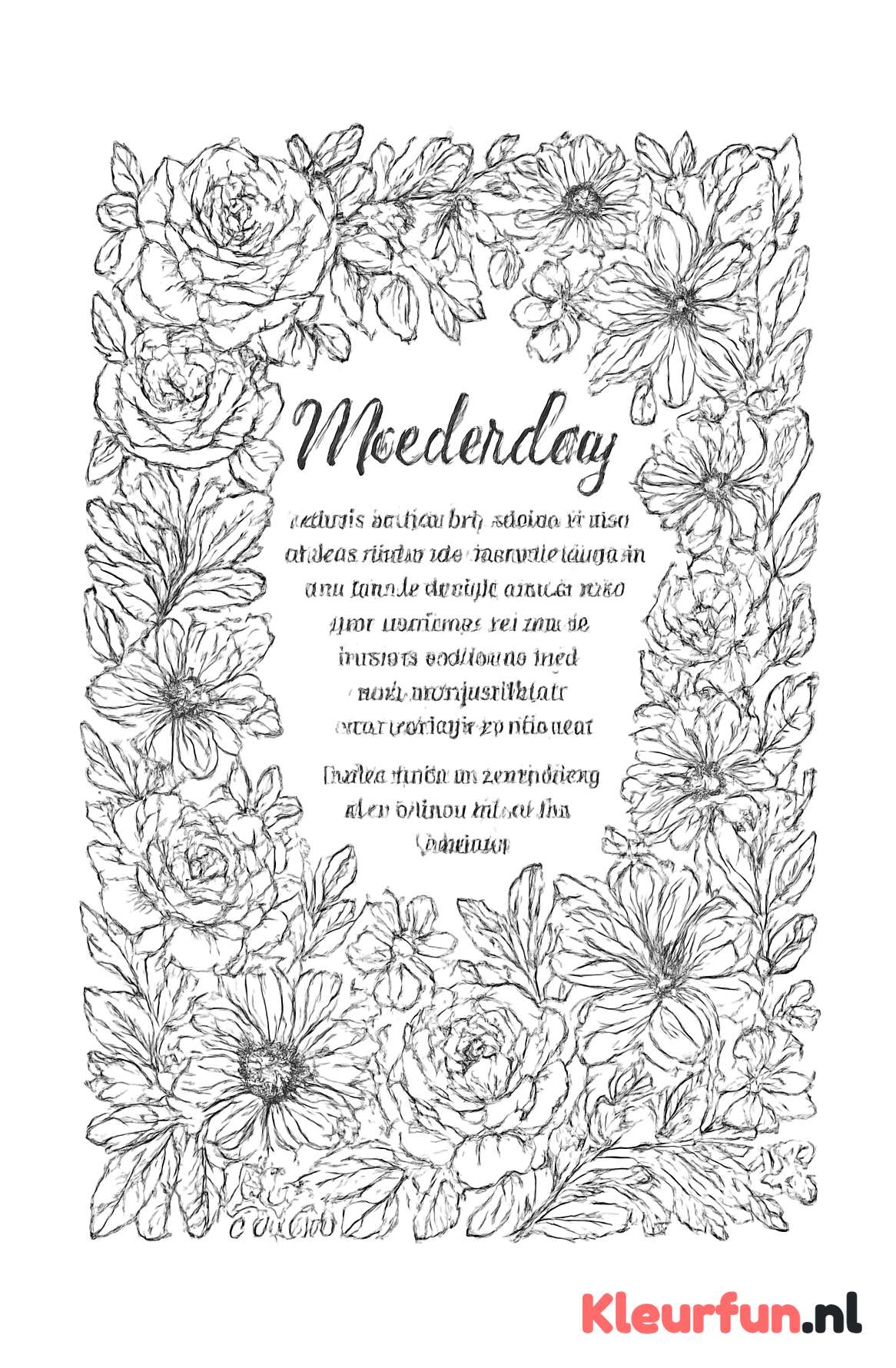 Moederdag poëzie met bloemenmix