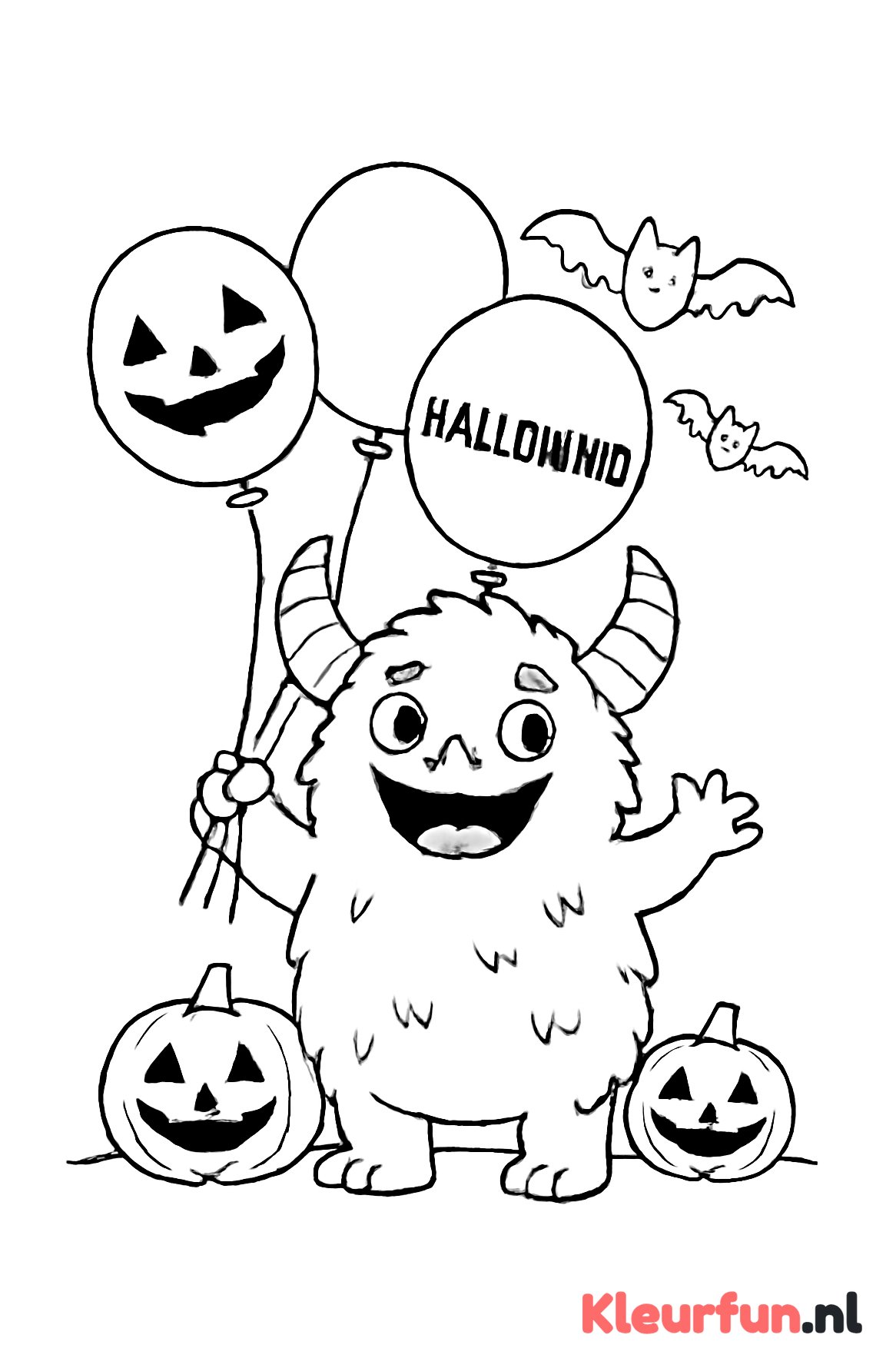 Monster met ballonnen