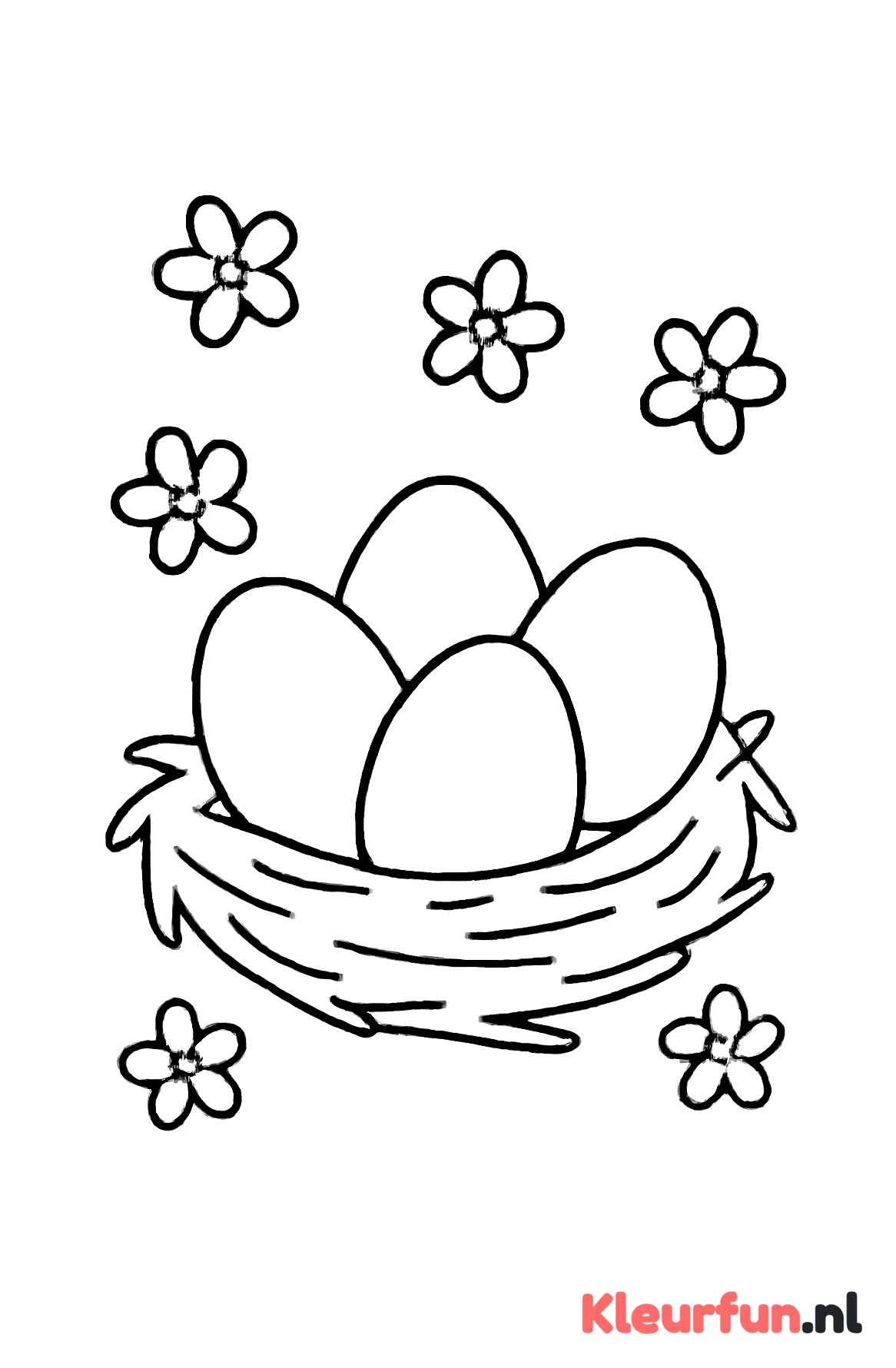 Nest met paaseieren