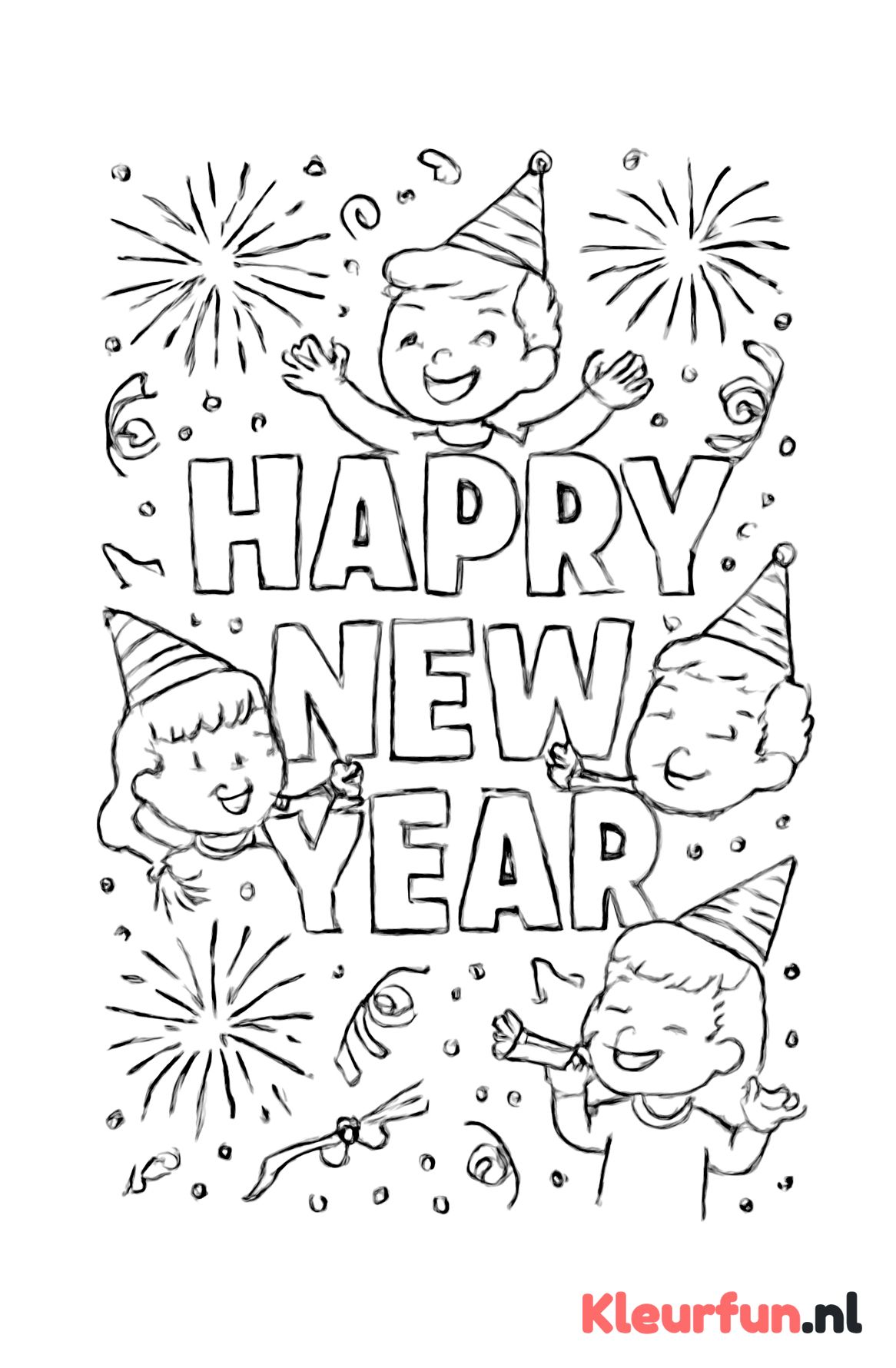 Nieuwjaarswens met confetti