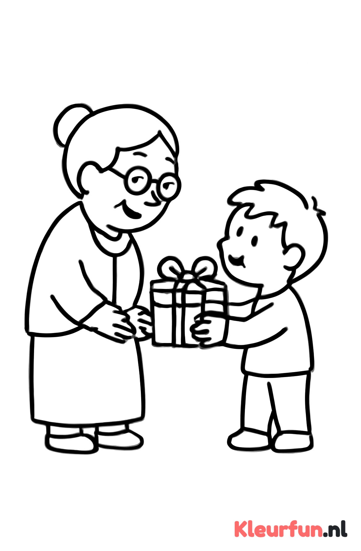 Oma krijgt cadeau
