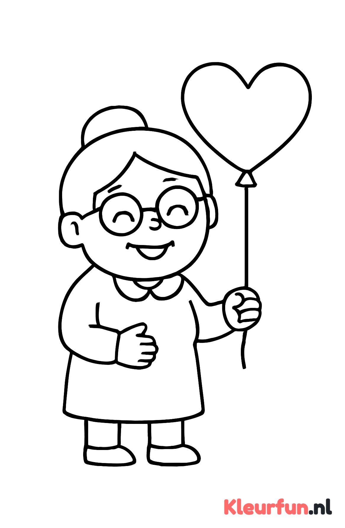 Oma met ballon