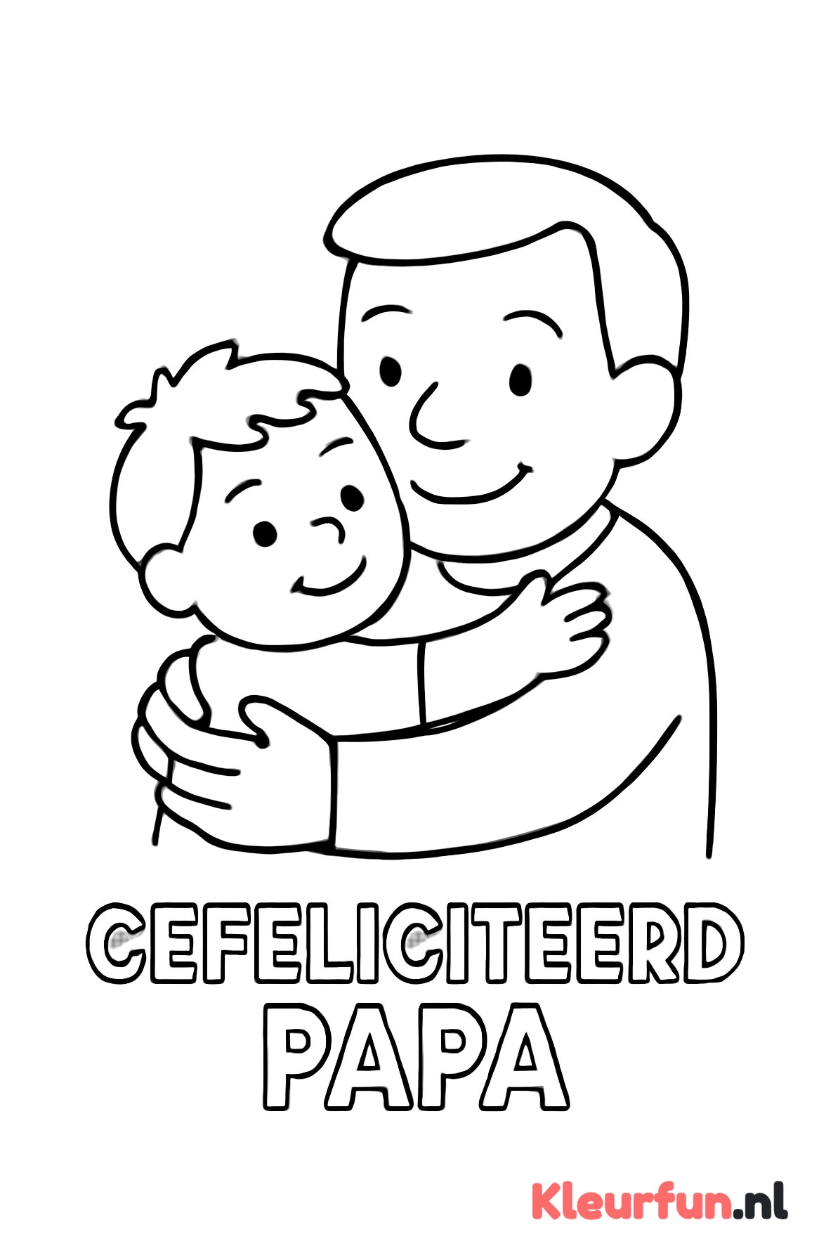 Omhelzing kind en papa