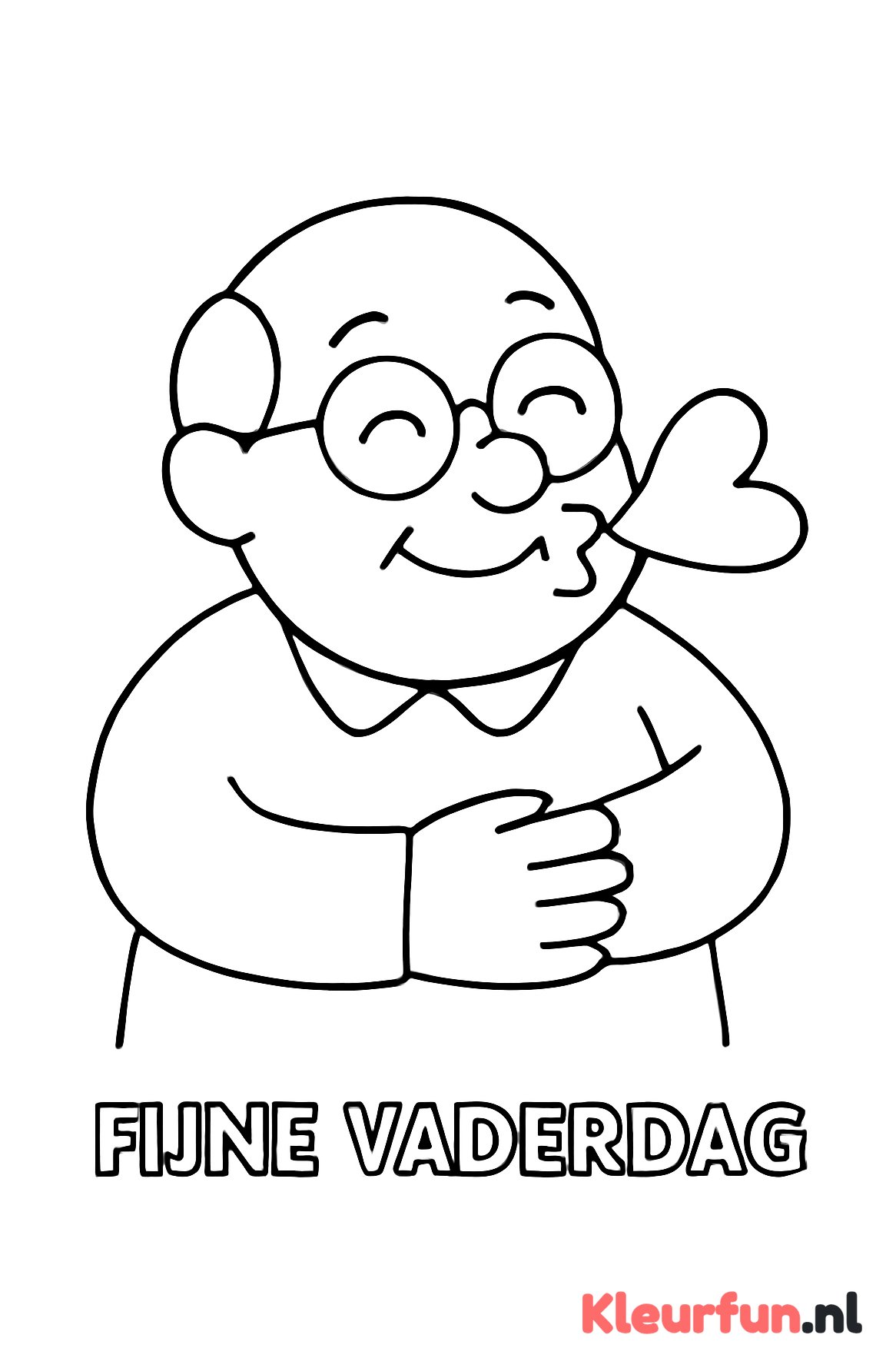 Opa geeft een kus op Vaderdag
