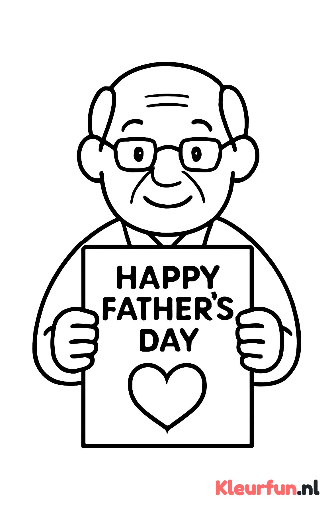 Opa met Vaderdag kaart