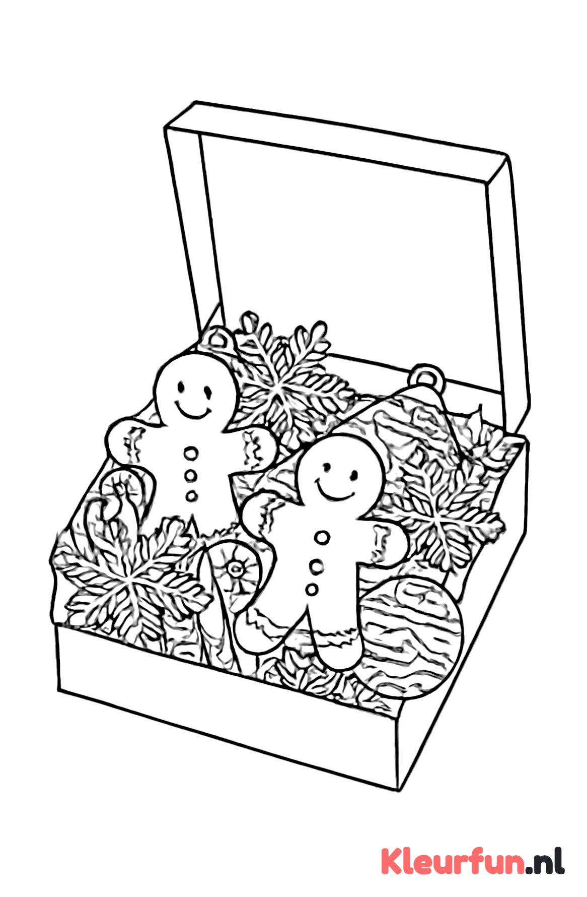 Open doos kerstkoekjes