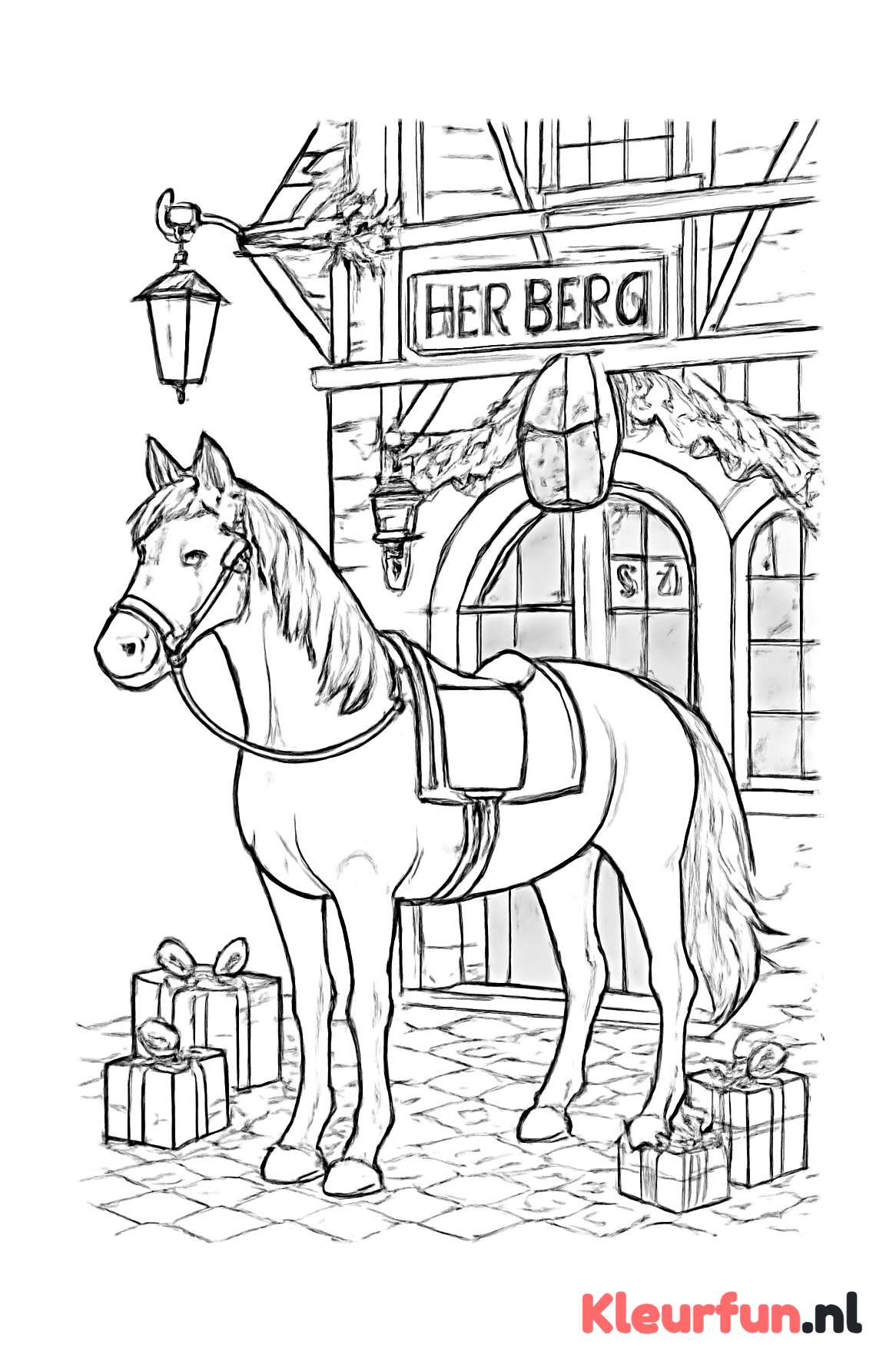 Paard van Sinterklaas bij de herberg