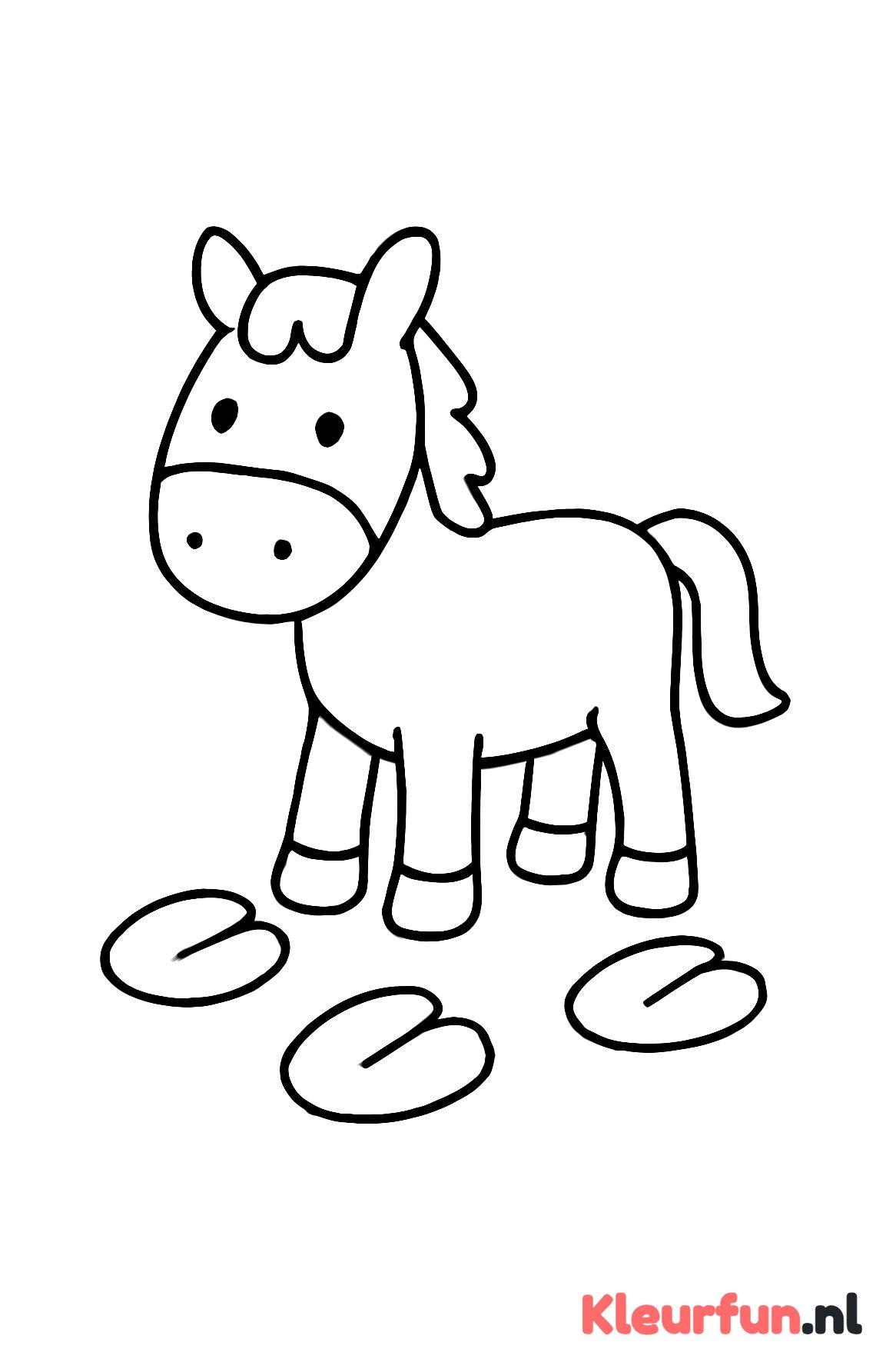 Paard van Sinterklaas met grote hoefafdrukken