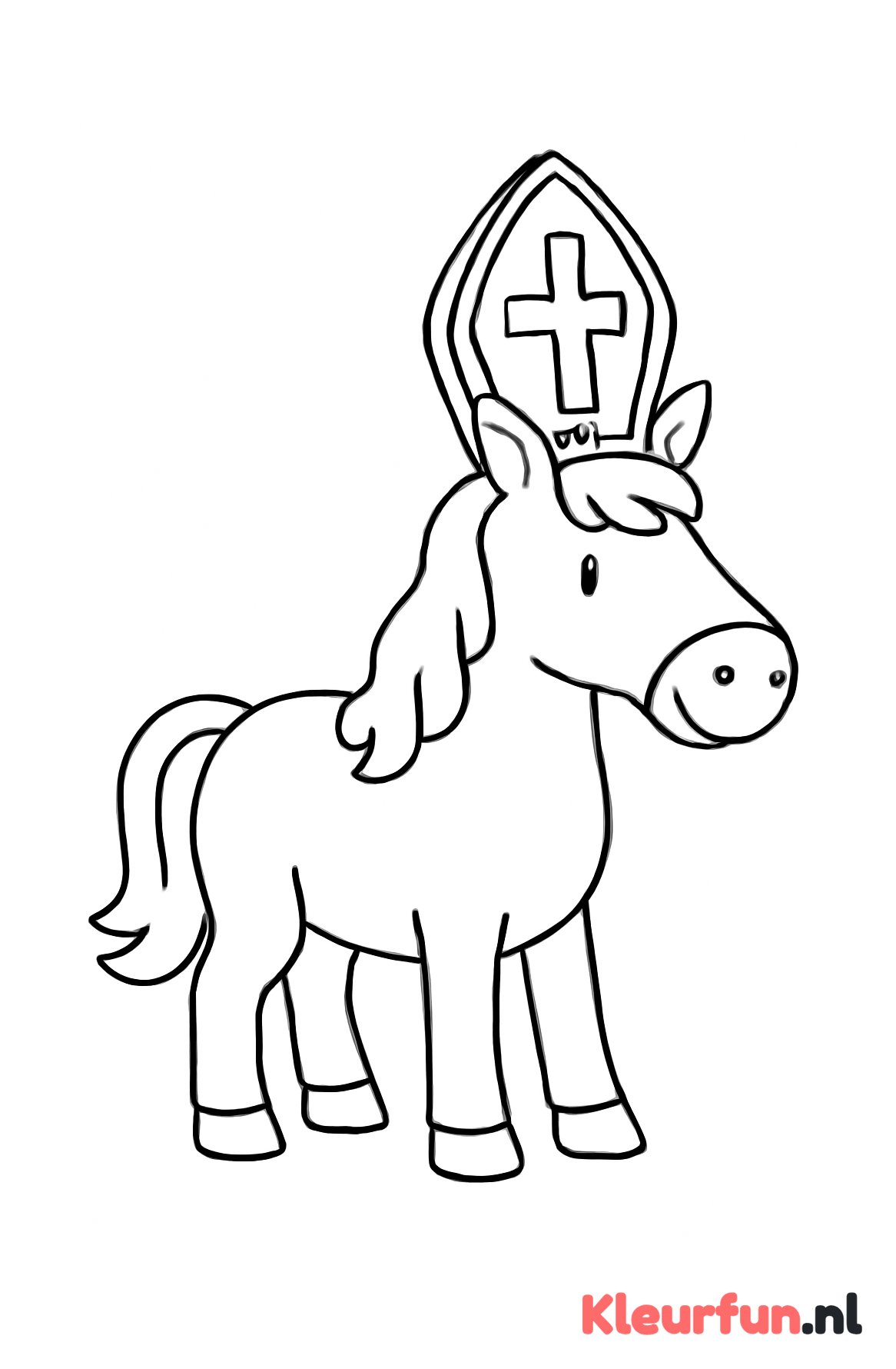 Paard van Sinterklaas met mijter
