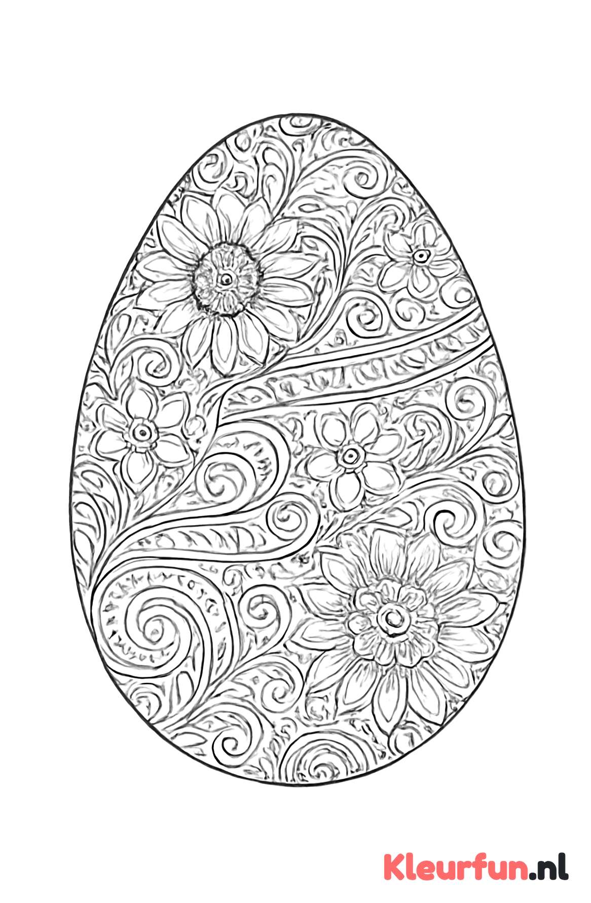 Gedecoreerd Paasei met Intricate Patronen