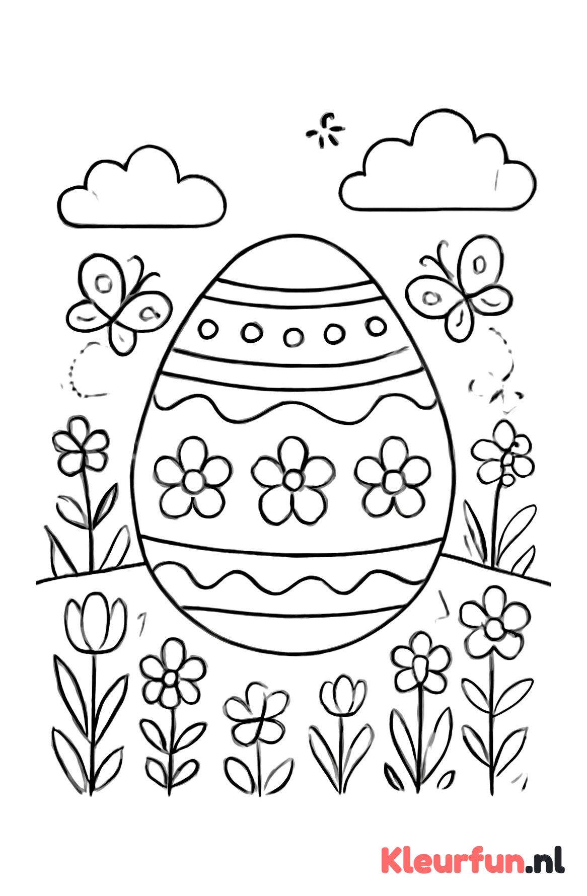 Paasei met Lente Achtergrond