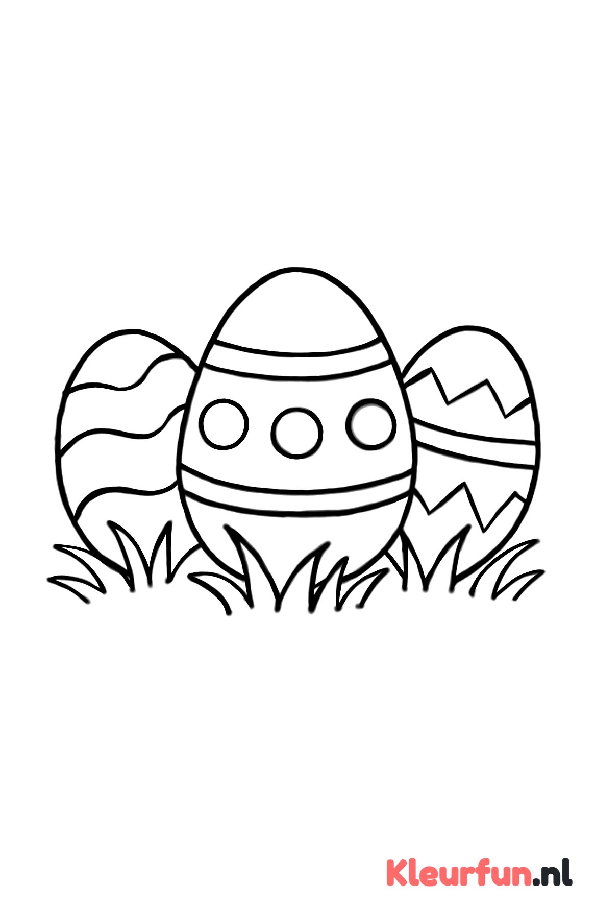 Paaseieren in het gras
