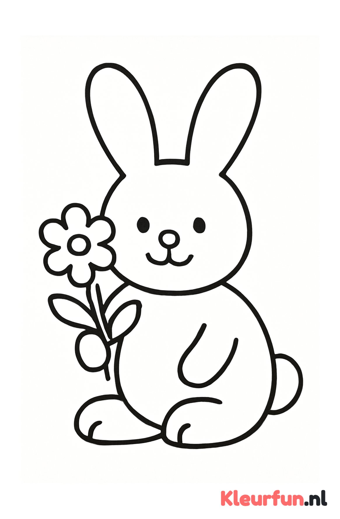 Paaskonijn met bloem