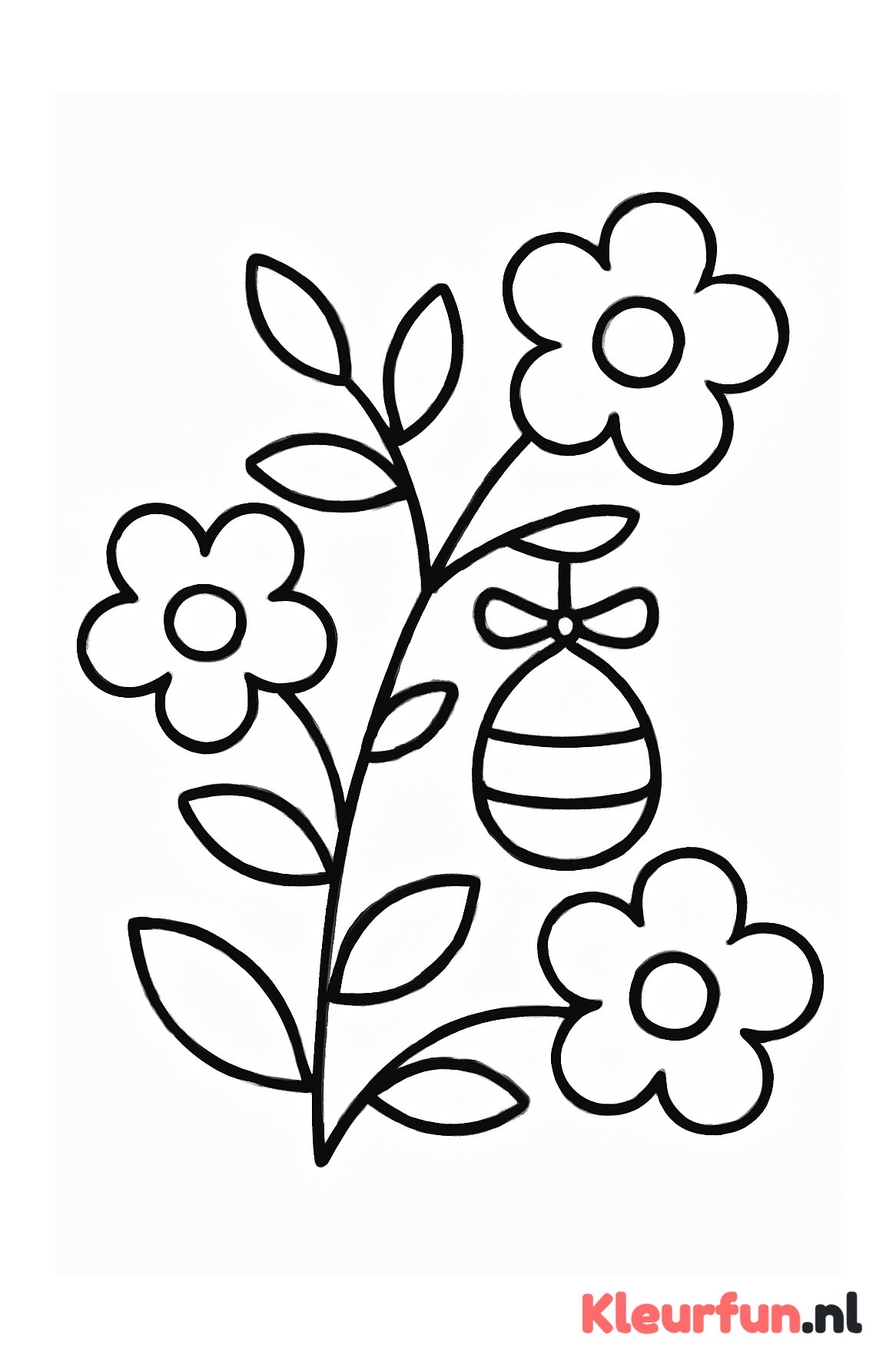 Paastak met bloemen