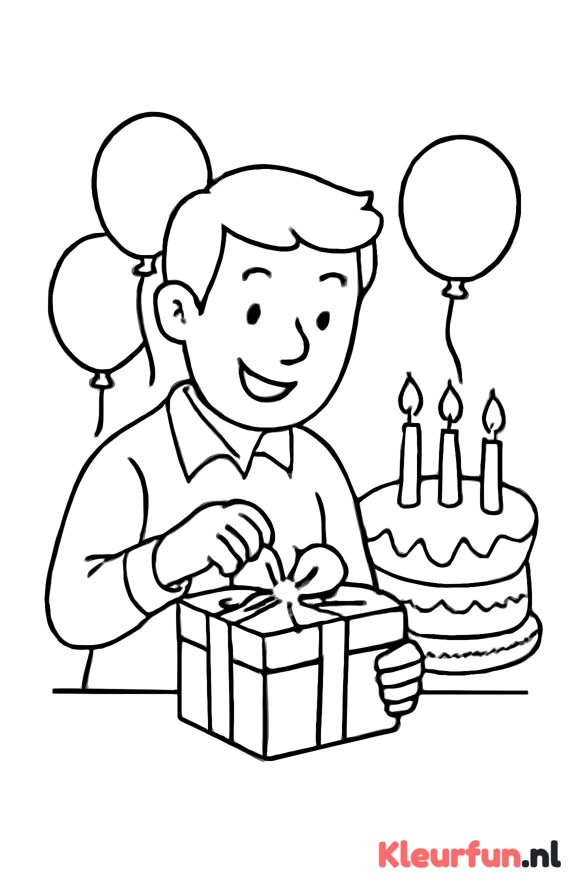 Papa opent zijn cadeau