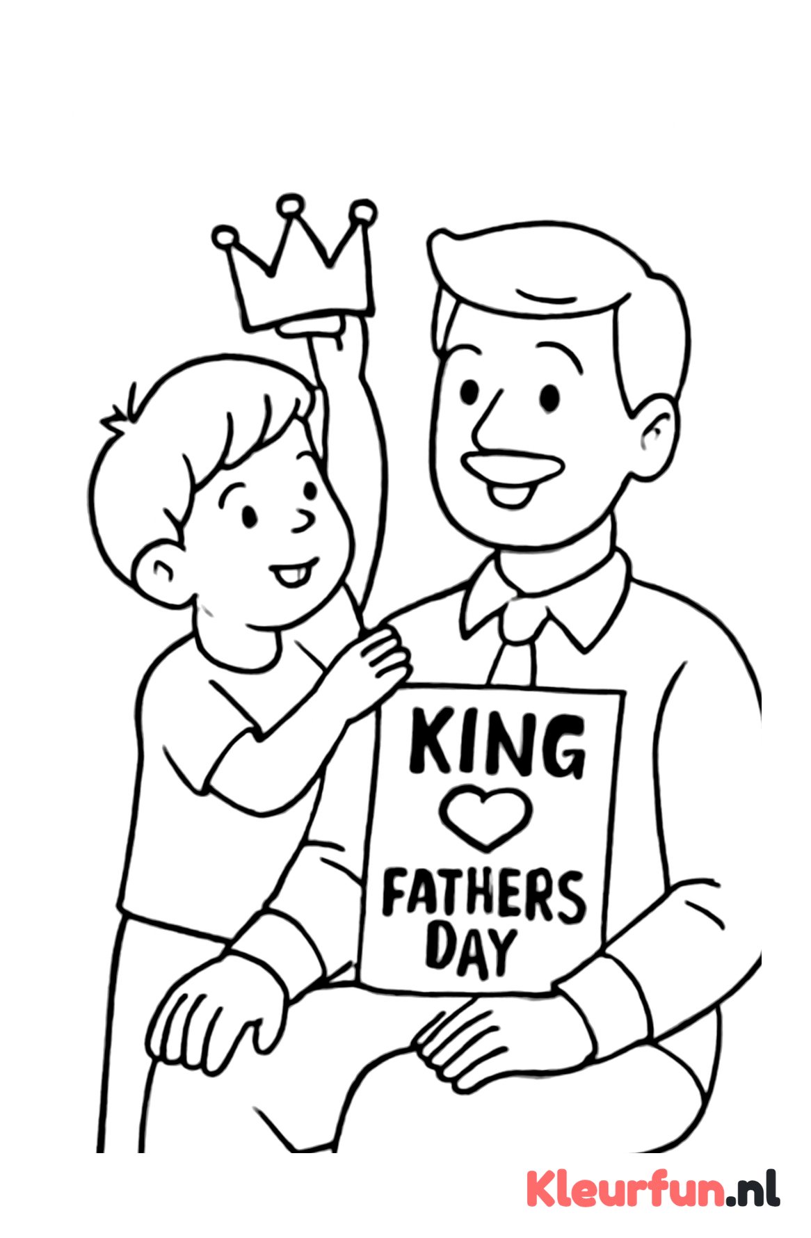 Papa de koning van Vaderdag