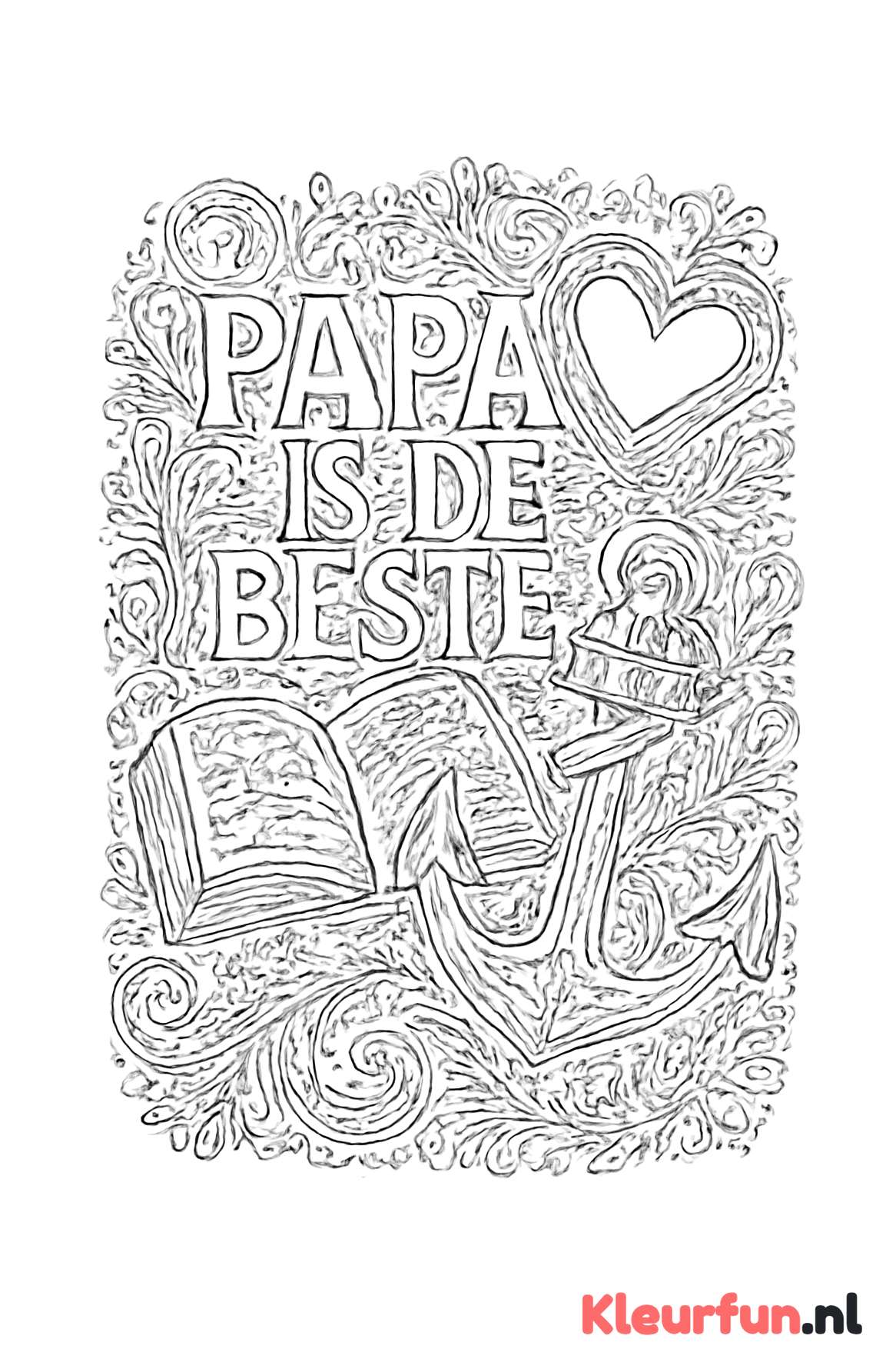 Papa is de beste met anker en boek