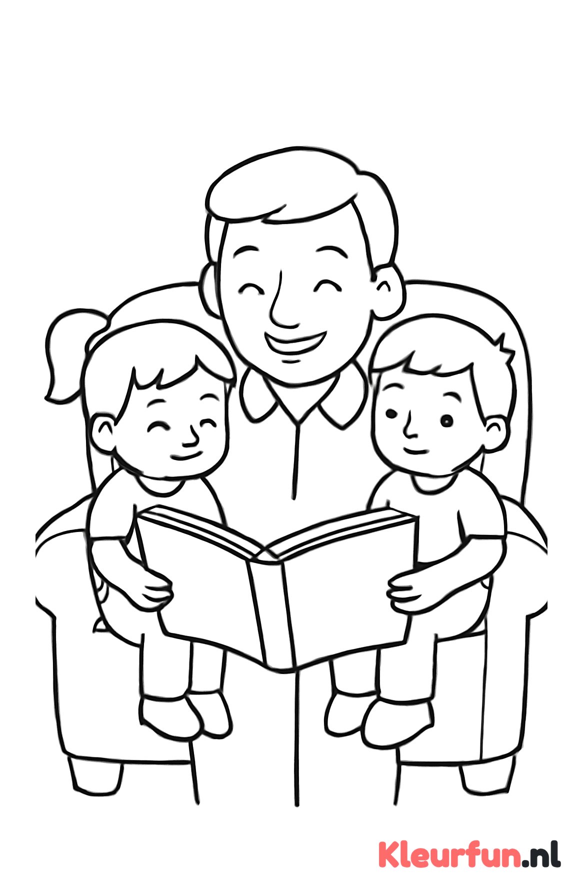 Papa leest een boek voor