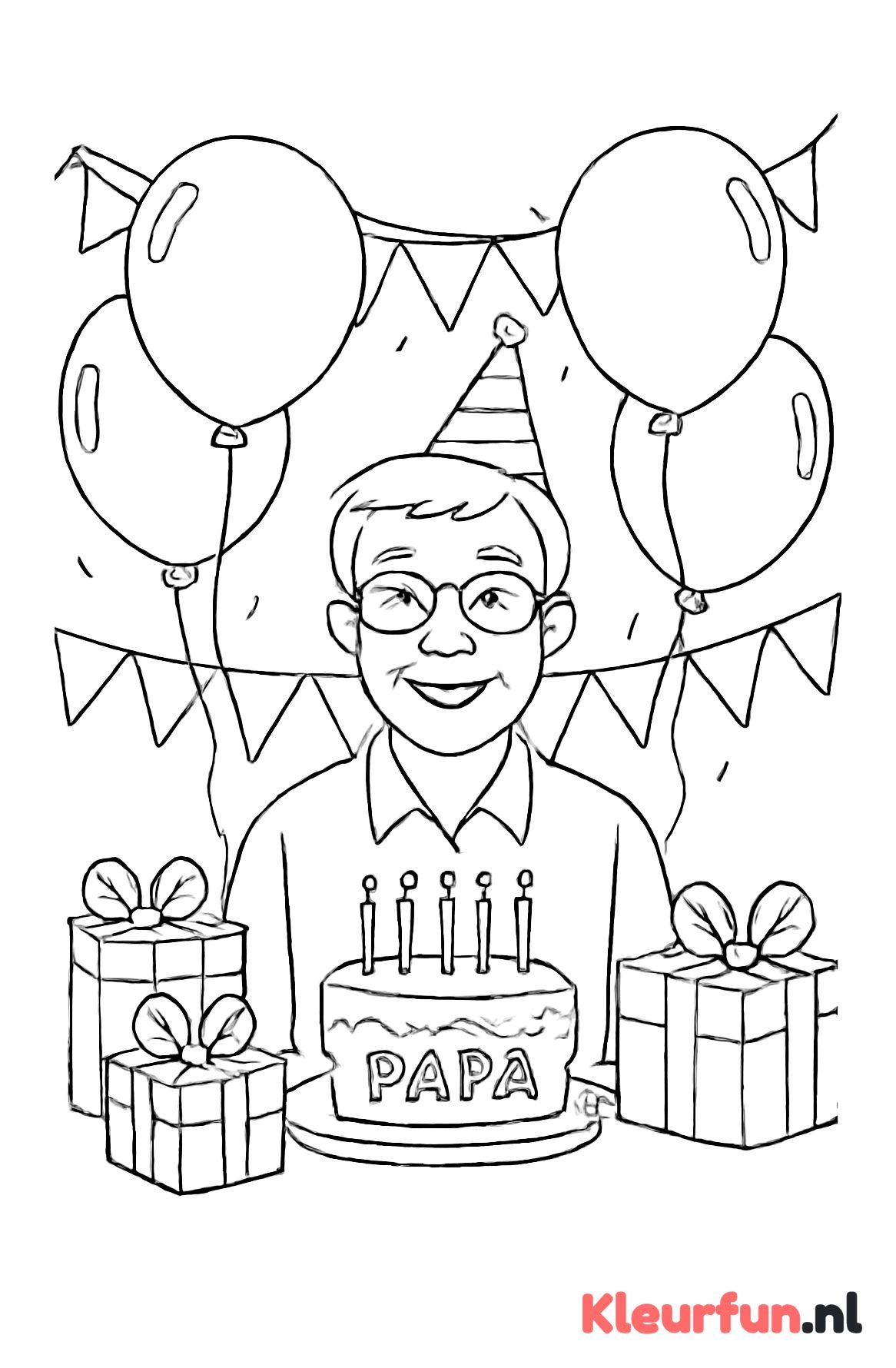 Papa's Verjaardagsfeest met Ballonnen