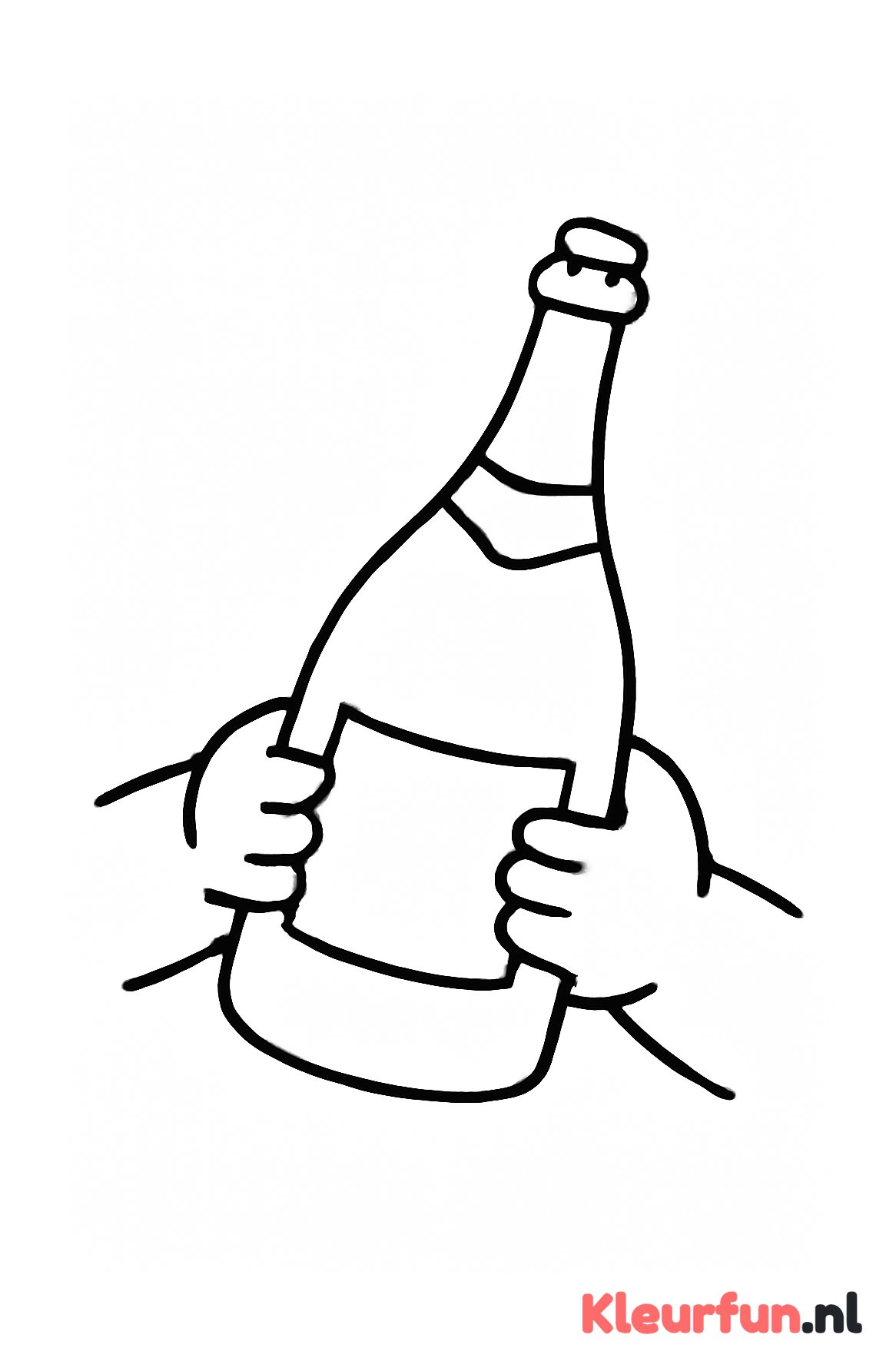 Peuterhanden en Champagnefles