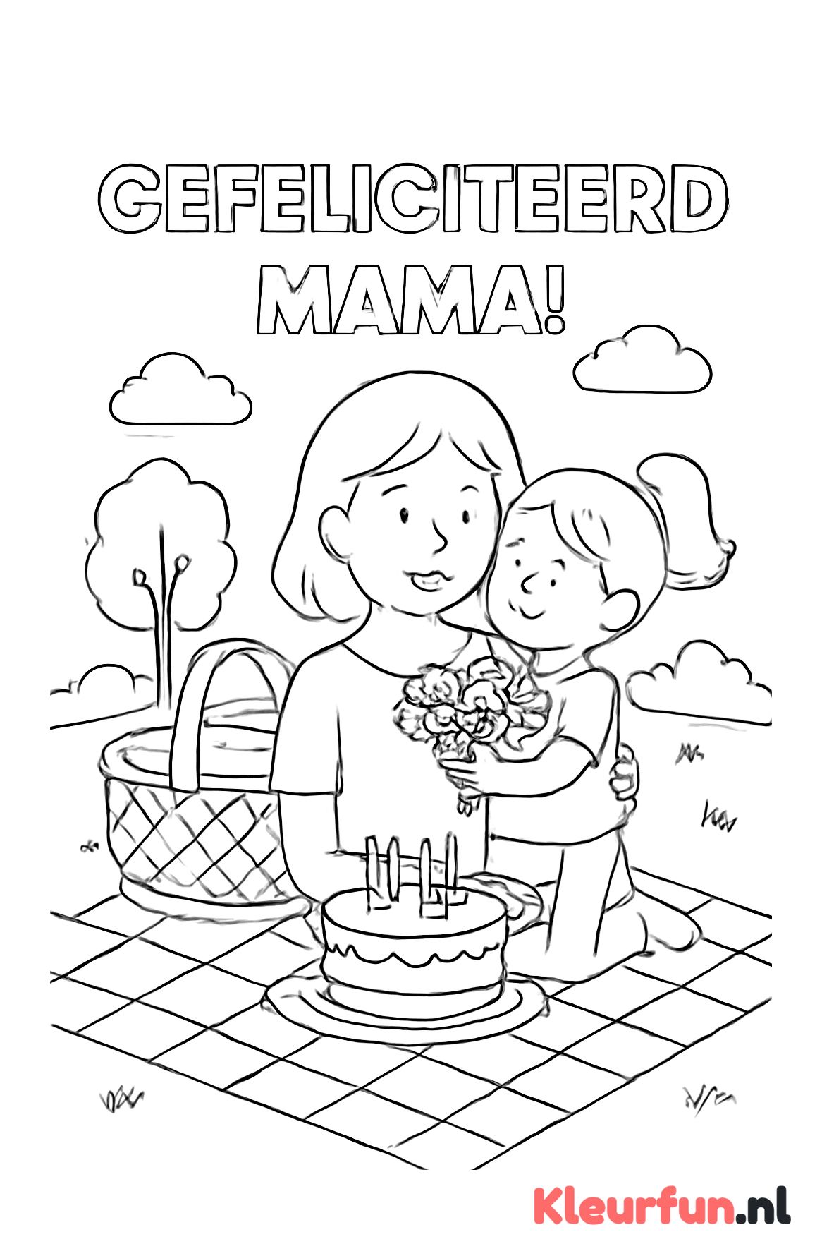 Gezellige picknick voor mama’s verjaardag